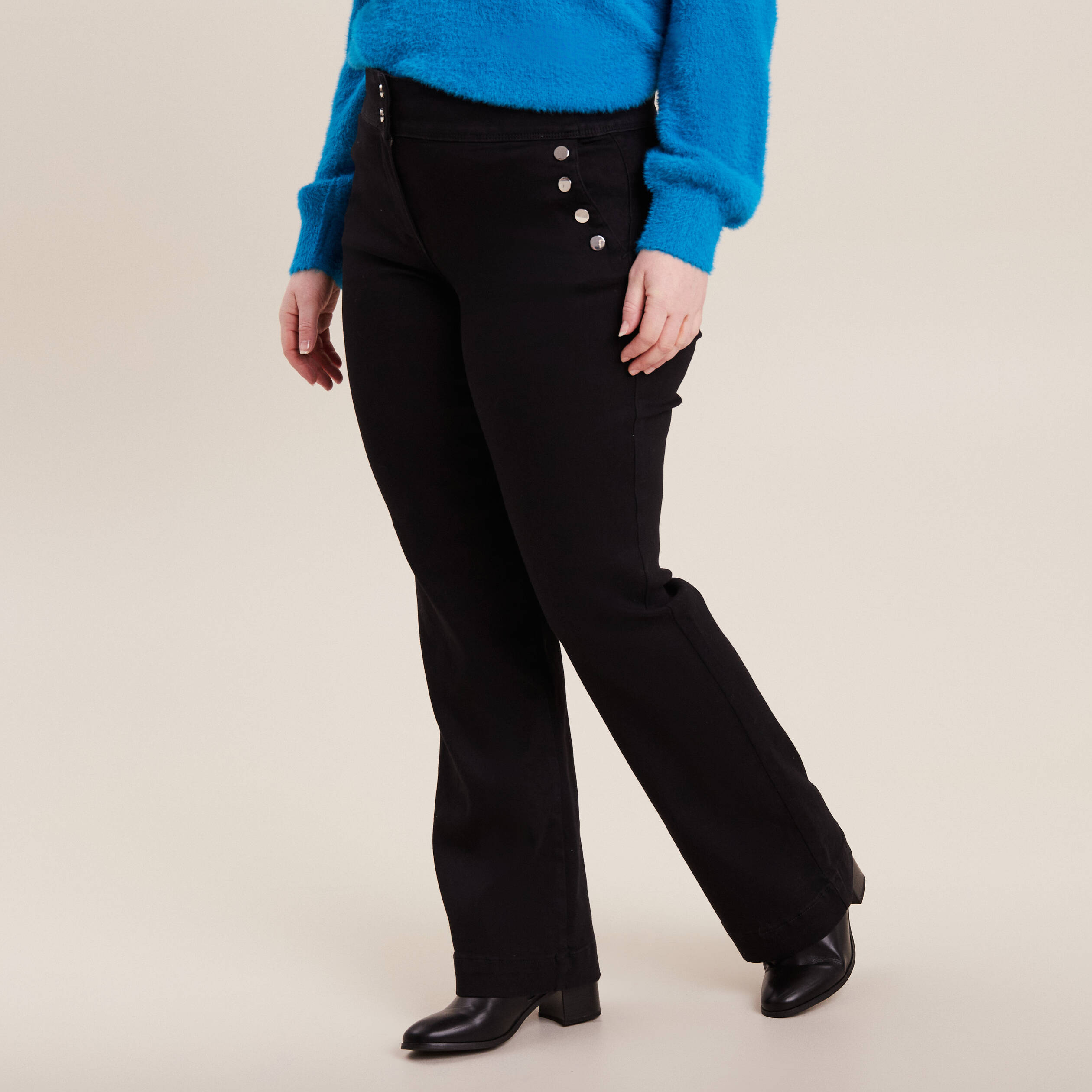 pantalon bootcut a pont noir femme Pantalon bootcut à pont noir femme