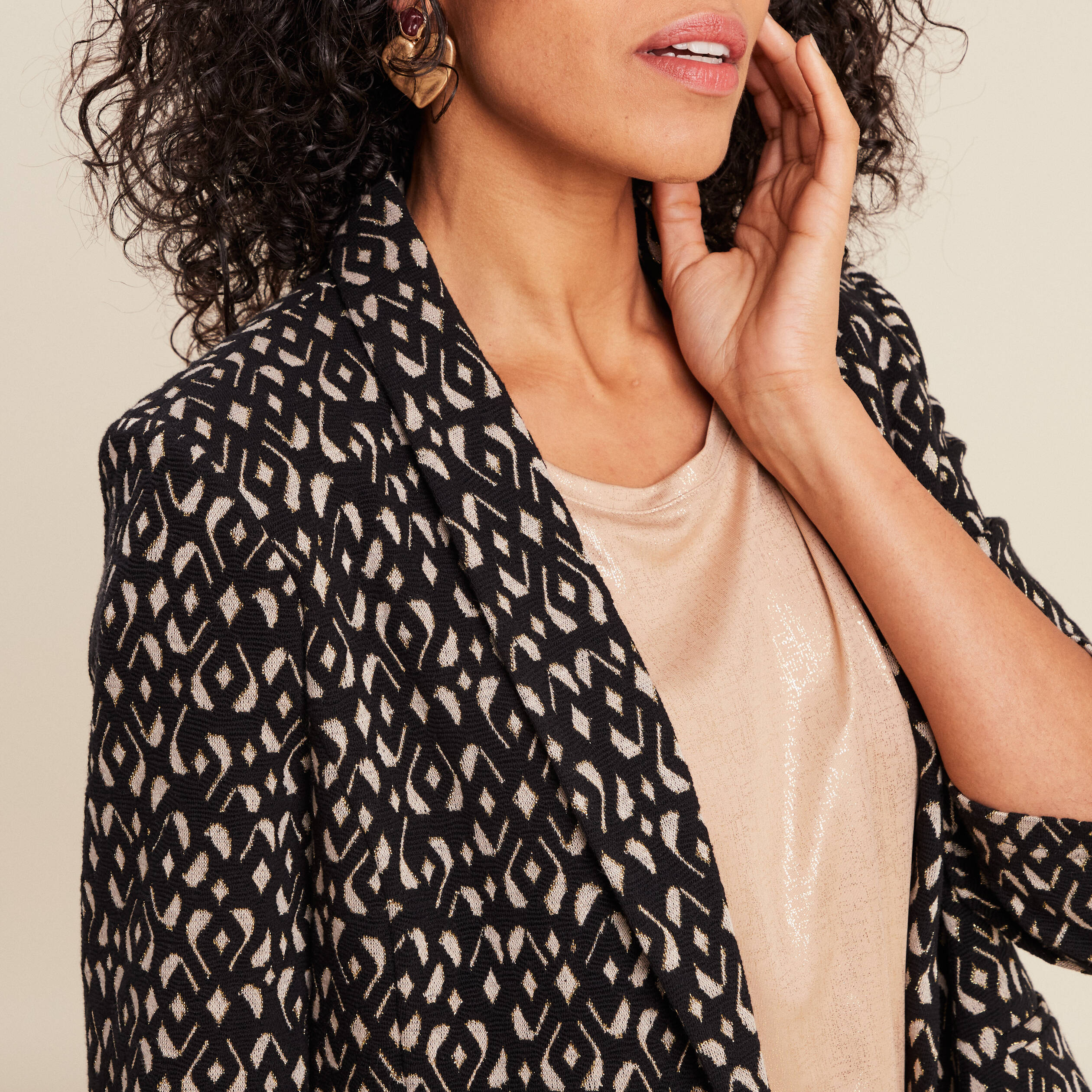 Veste tailleur cintrée noir femme