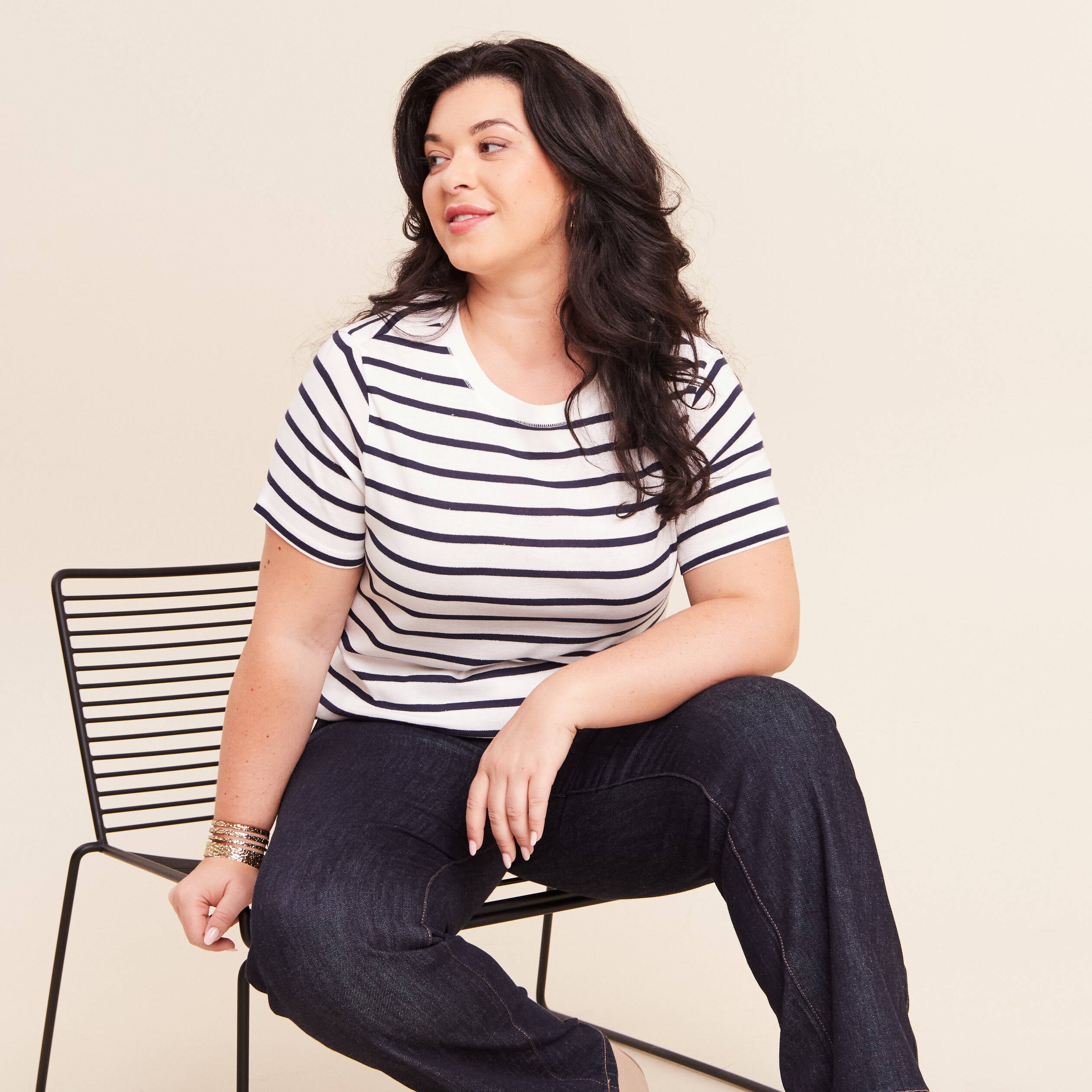 T-shirt manches courtes blanc femme