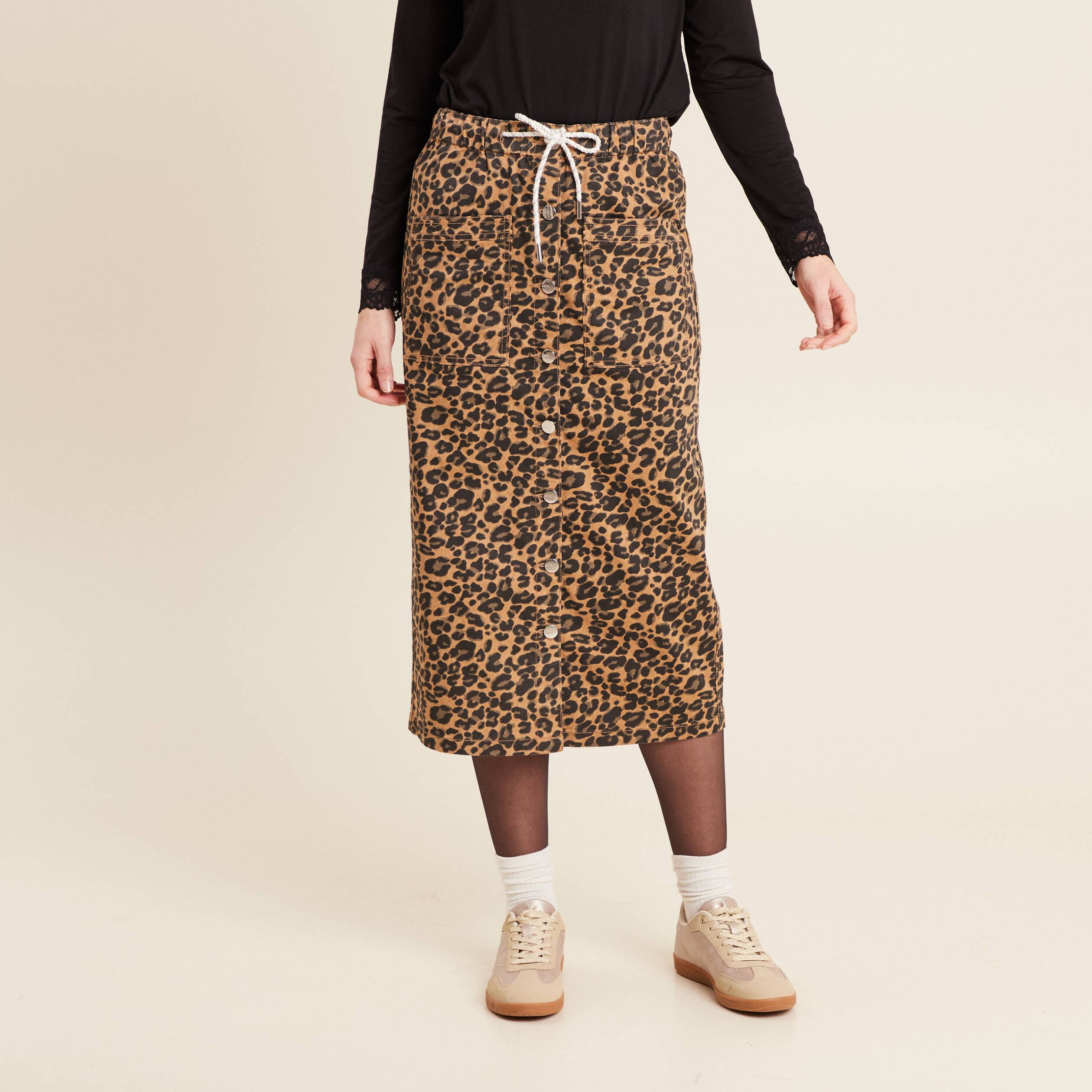 jupe longue droite marron femme Jupe longue droite marron femme