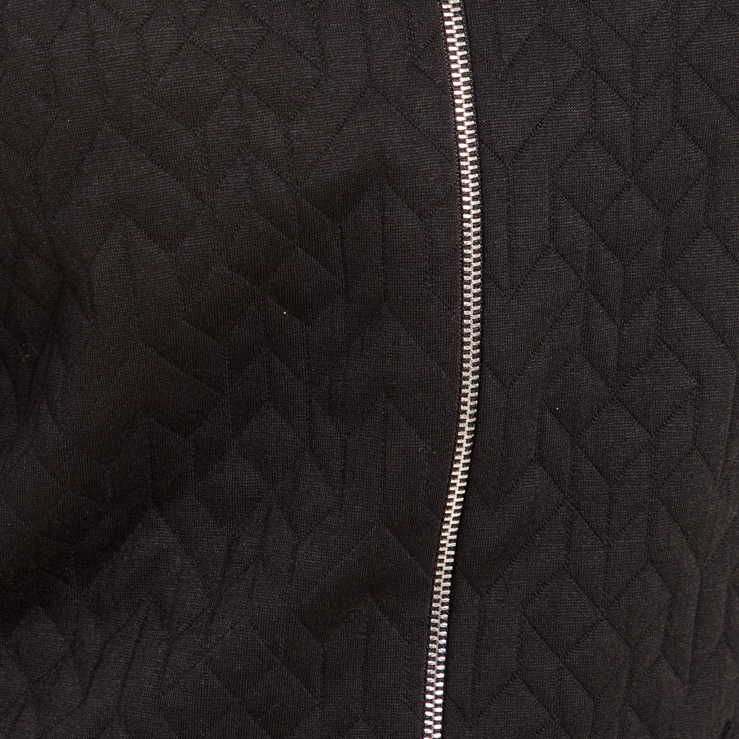 Gilet droit court manches longues noir femme