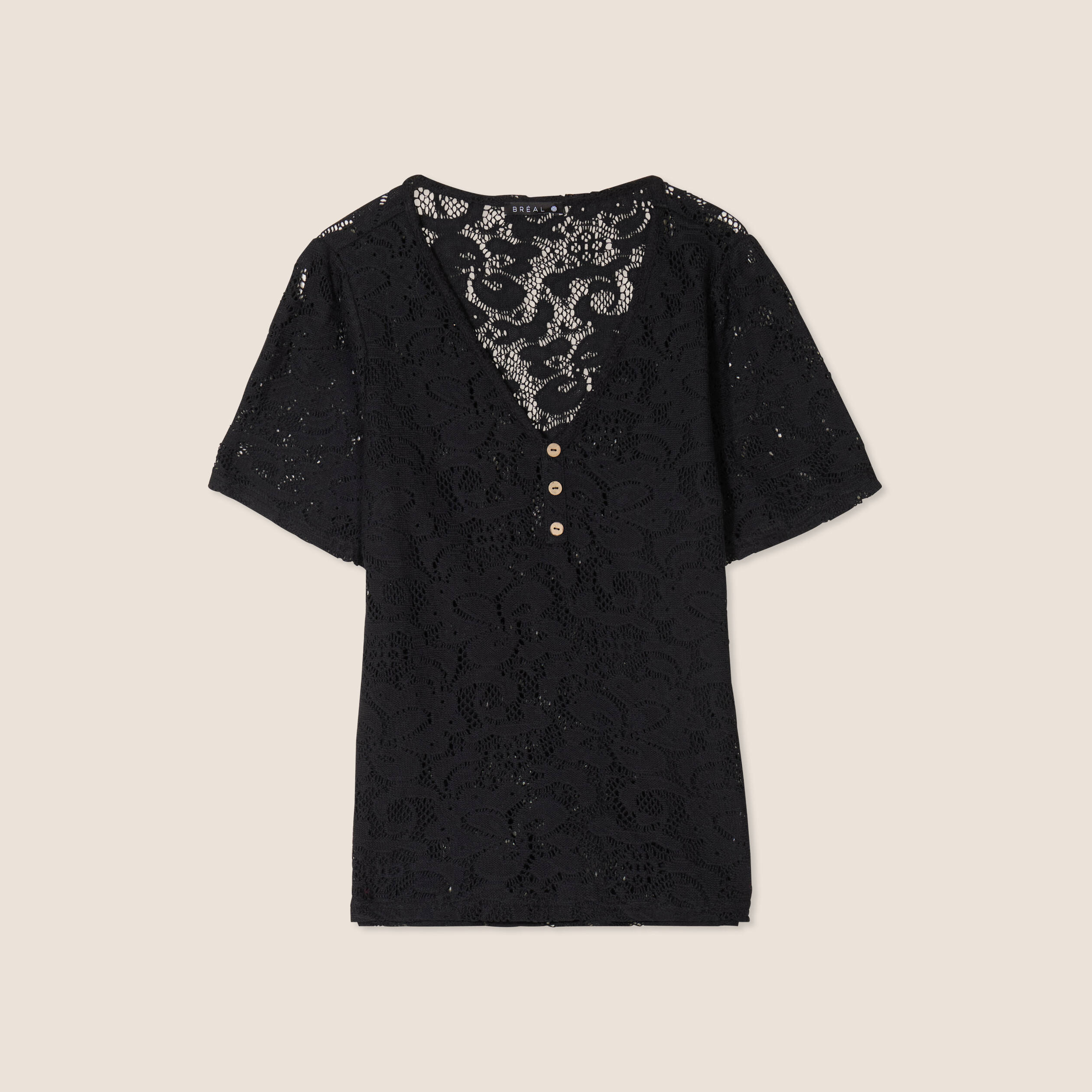 T-shirt manches courtes noir femme