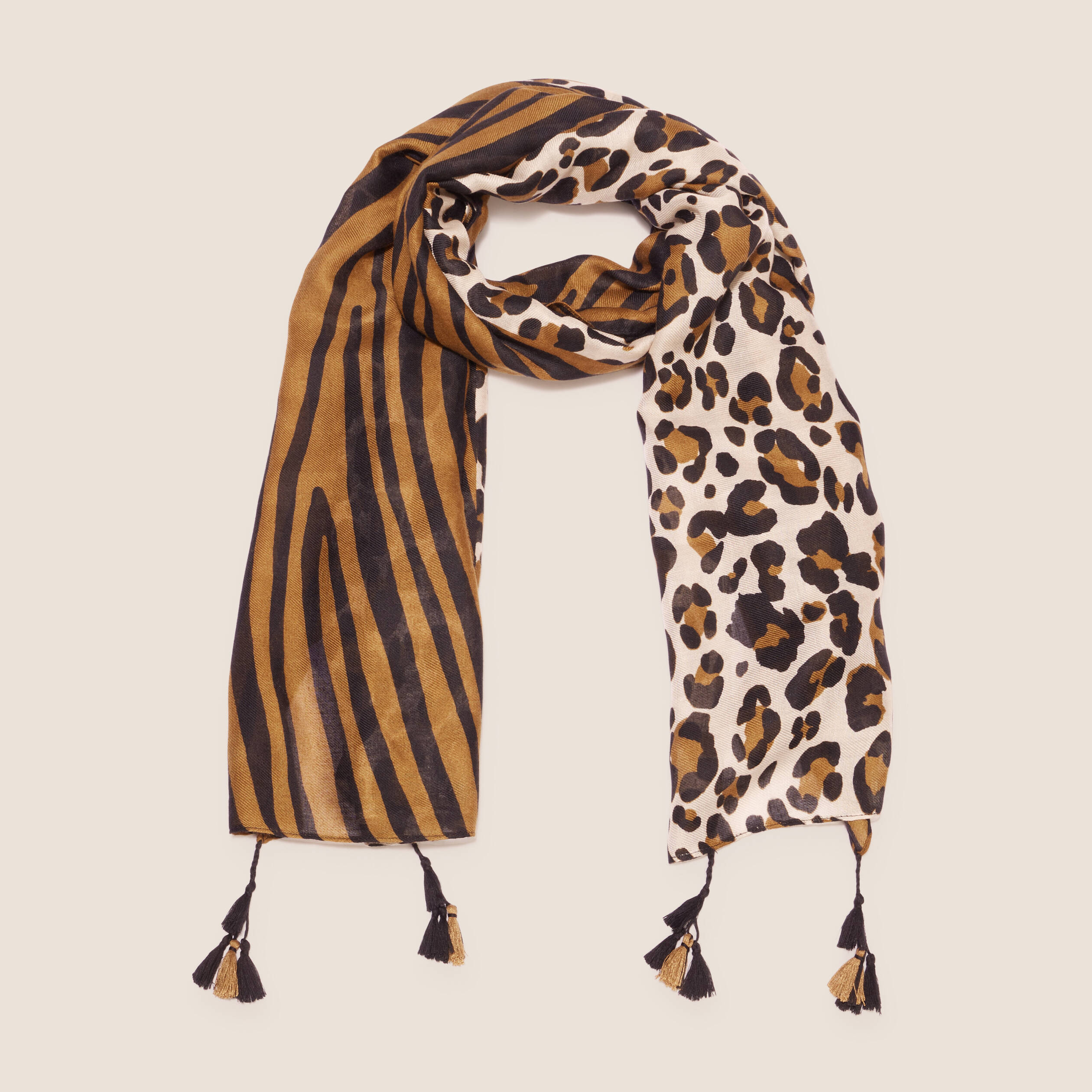 Foulard Long Multicolore Femme Polyester Fleuri - Neuf Avec Étiquettes