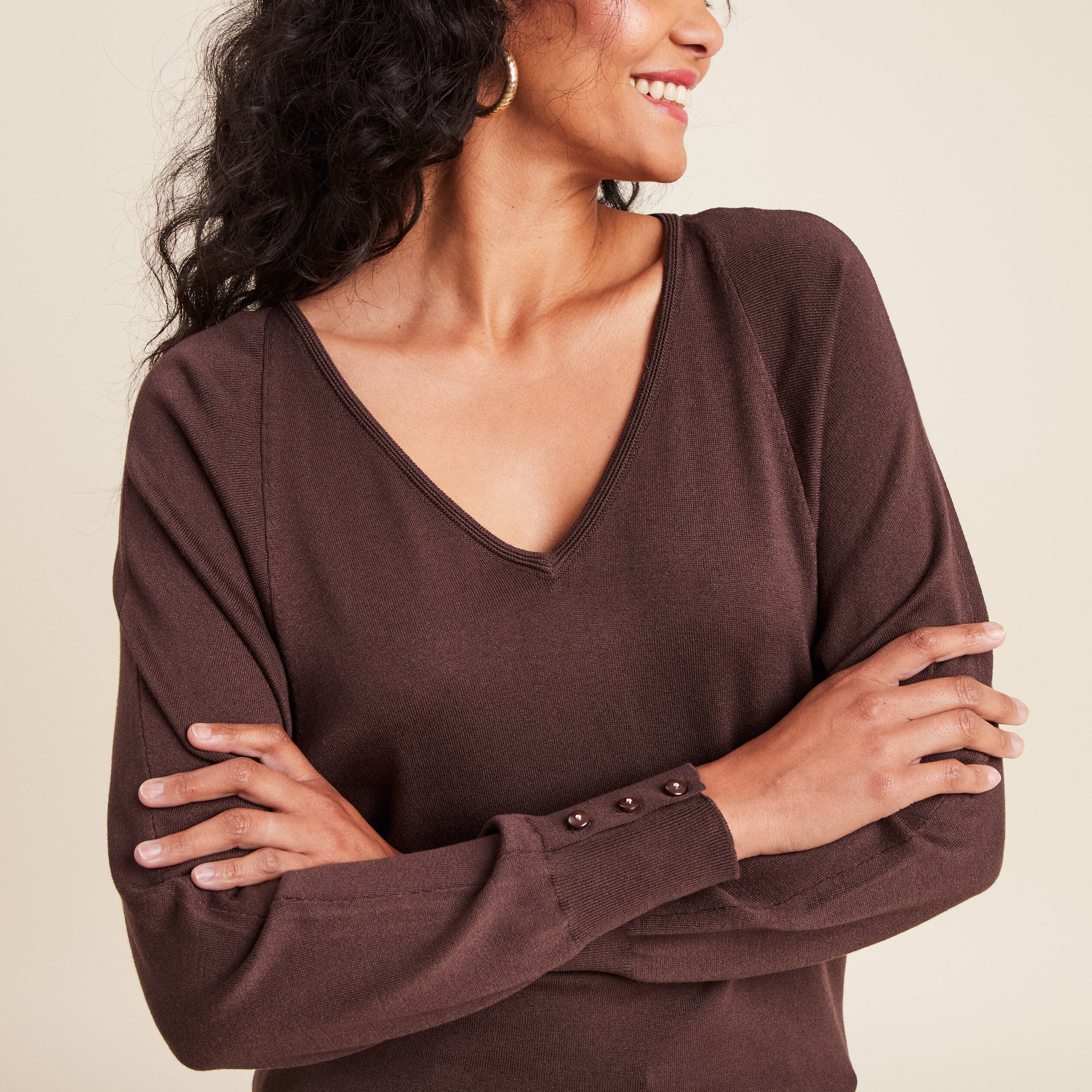 pull manches longues marron femme Pull manches longues marron femme