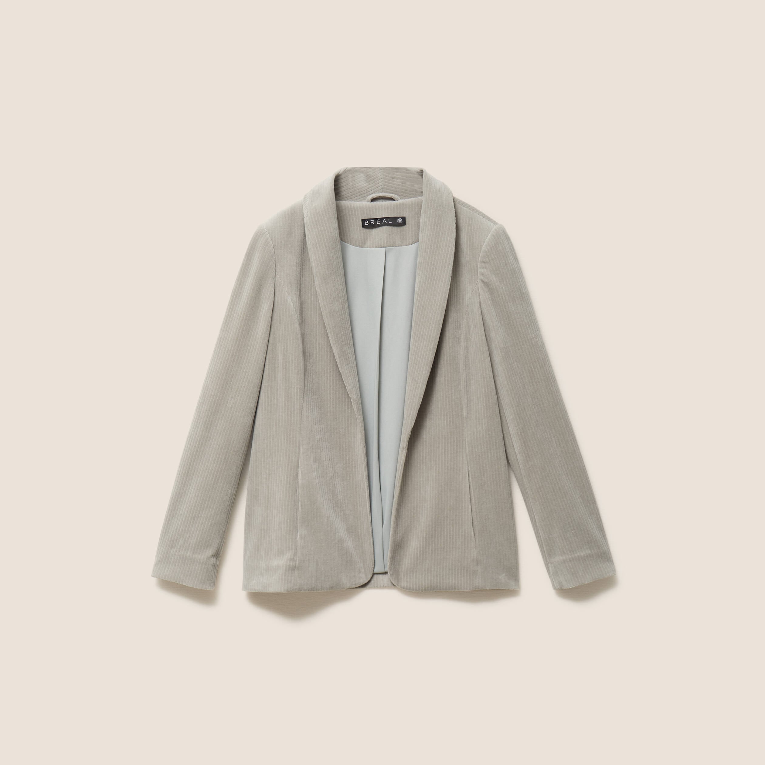 Veste tailleur velours vert clair femme