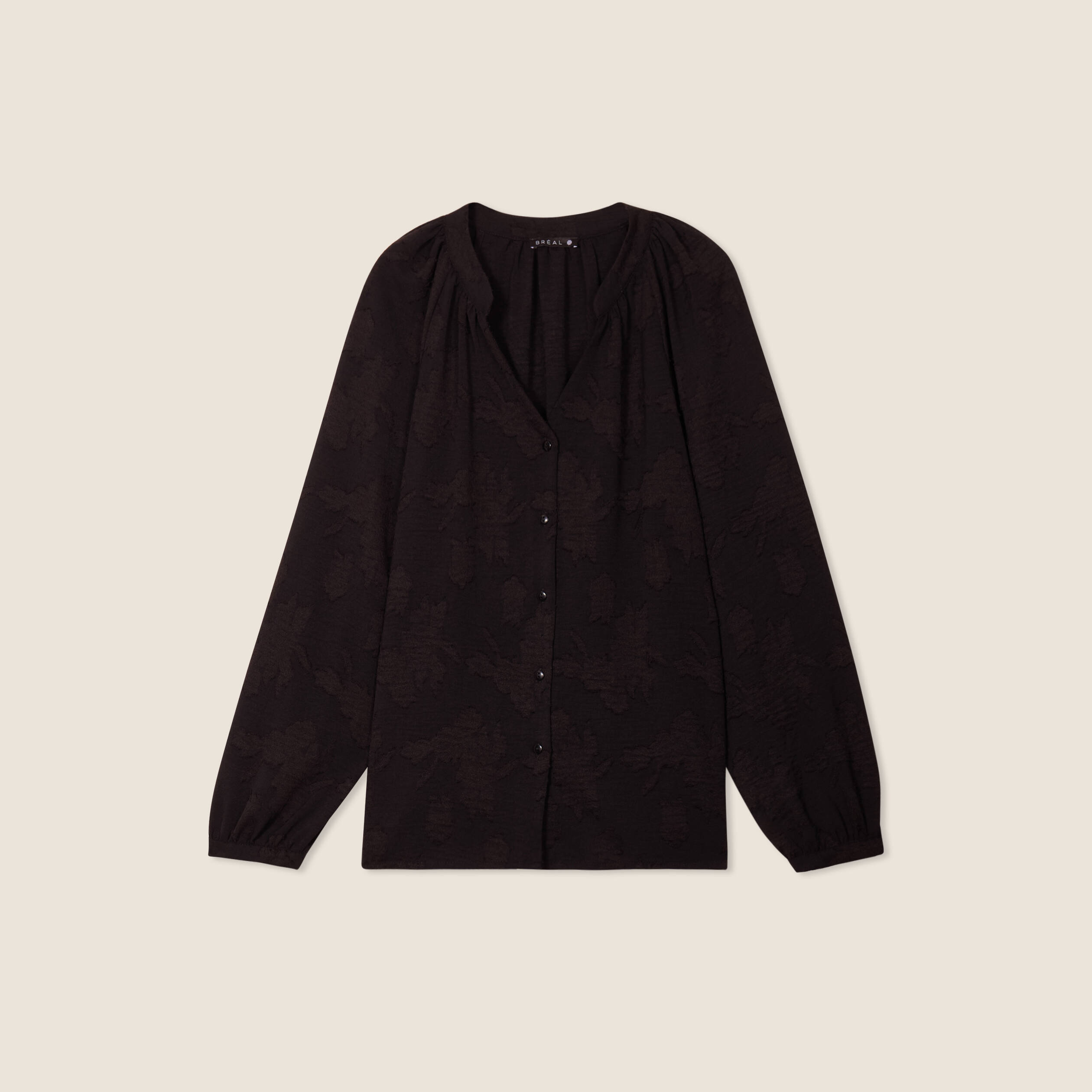 Blouse manches longues noir femme