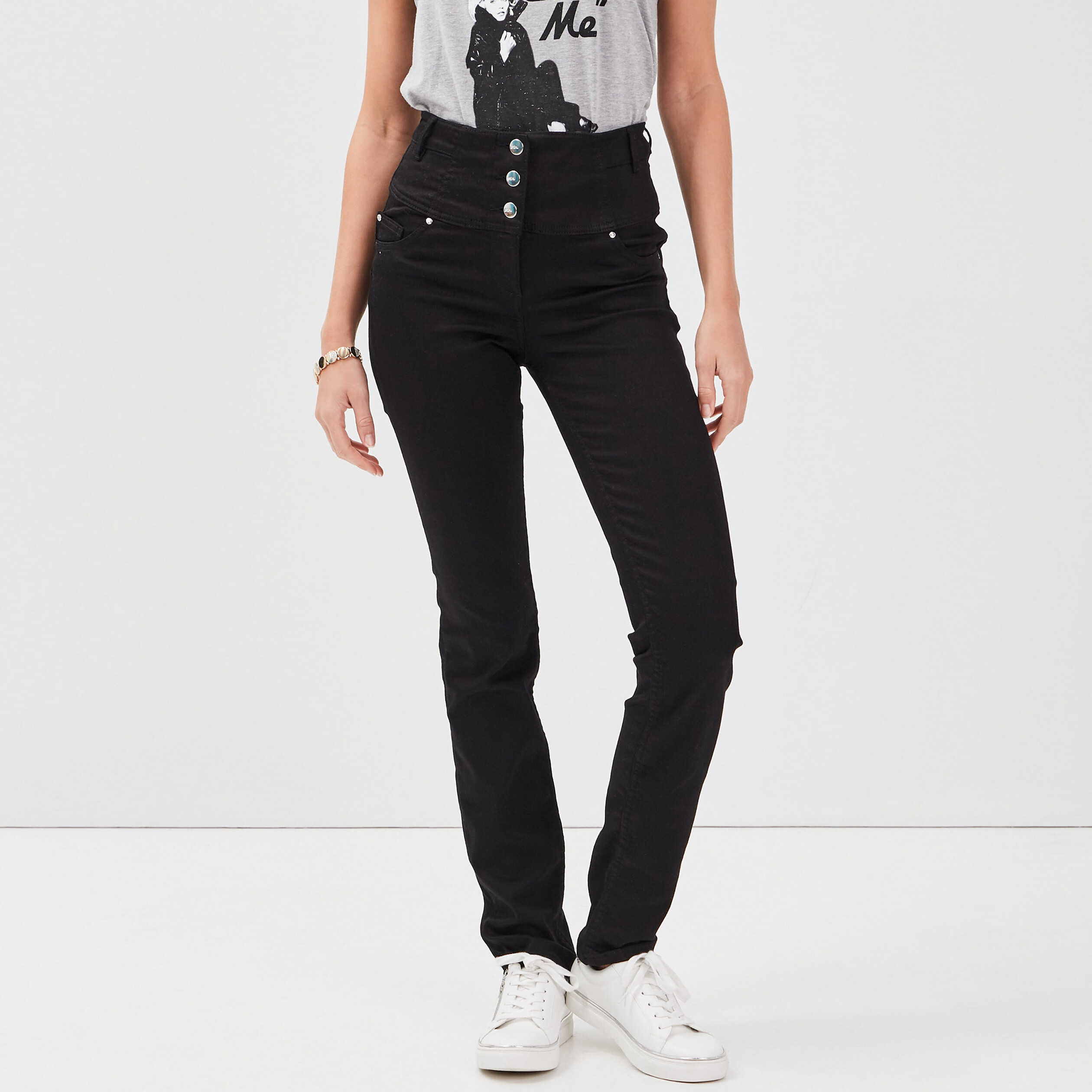 Pantalon magique Le gainant denim noir femme