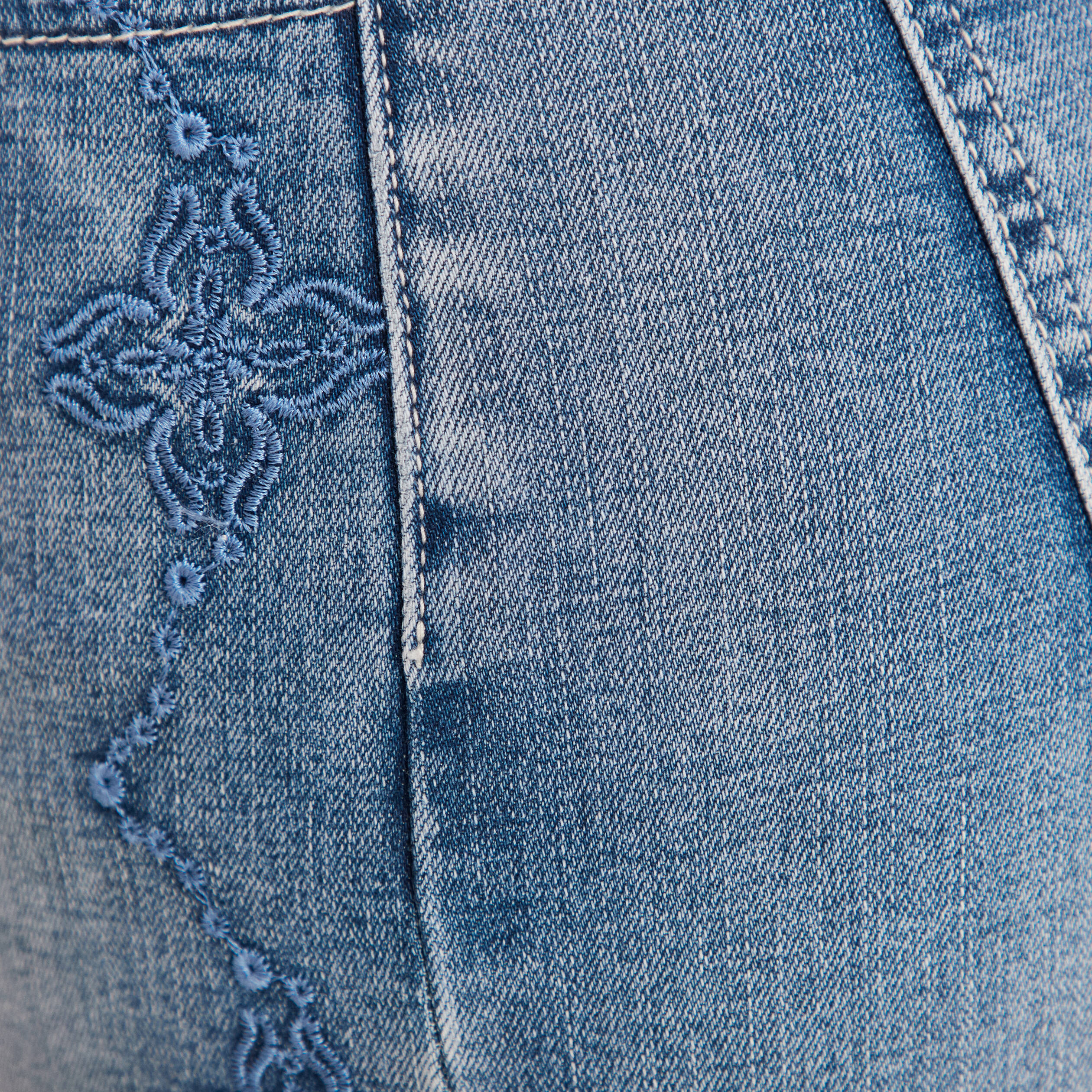 Jean large 7/8ème denim double stone femme
