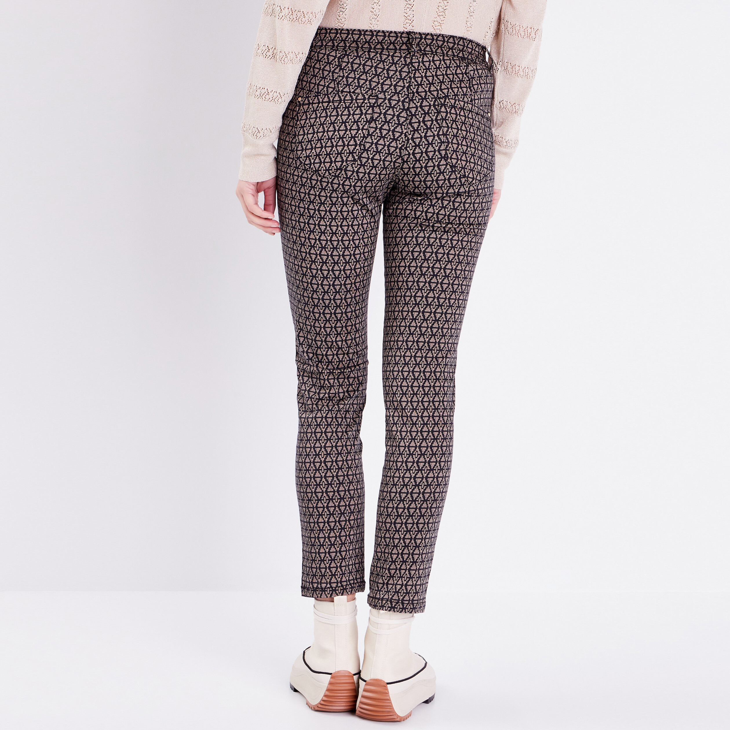 Pantalon ajusté noir femme