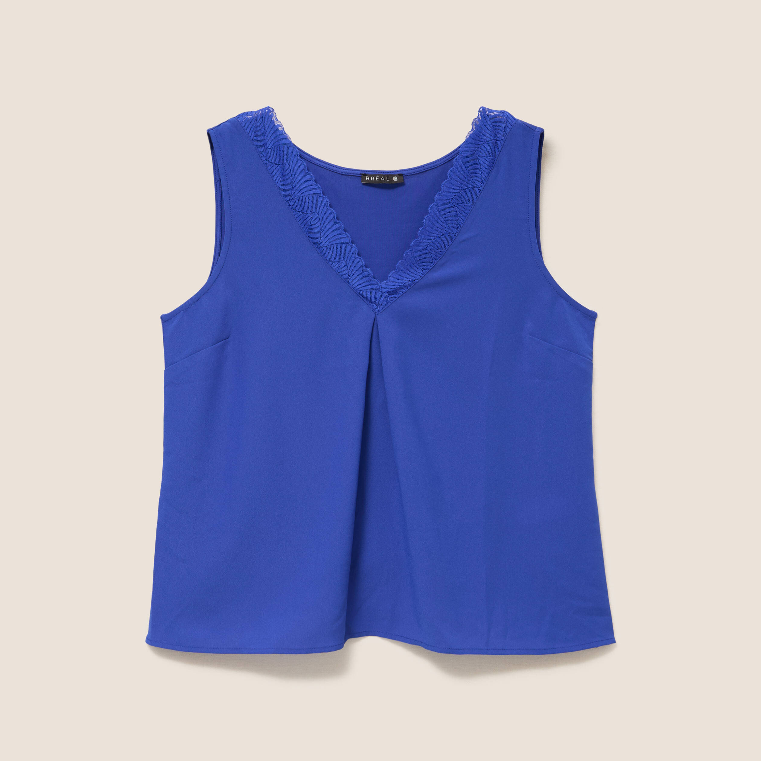 D&eacute;bardeur sans manches bleu fonc&eacute; femme