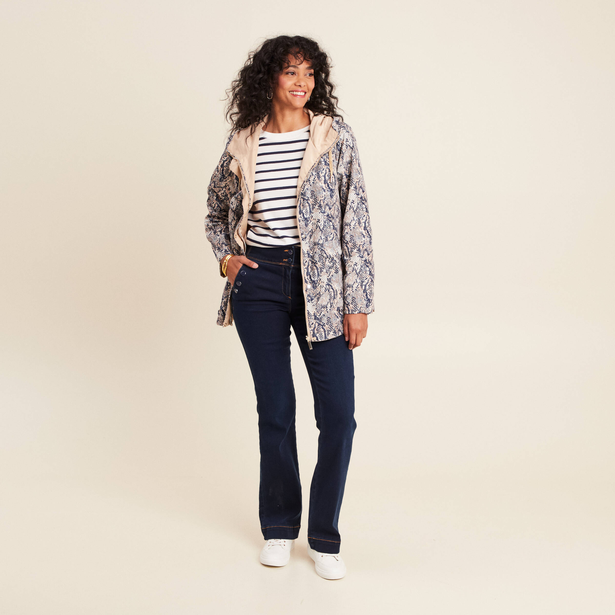 jean bootcut taille haute denim brut femme Jean bootcut taille haute denim brut femme