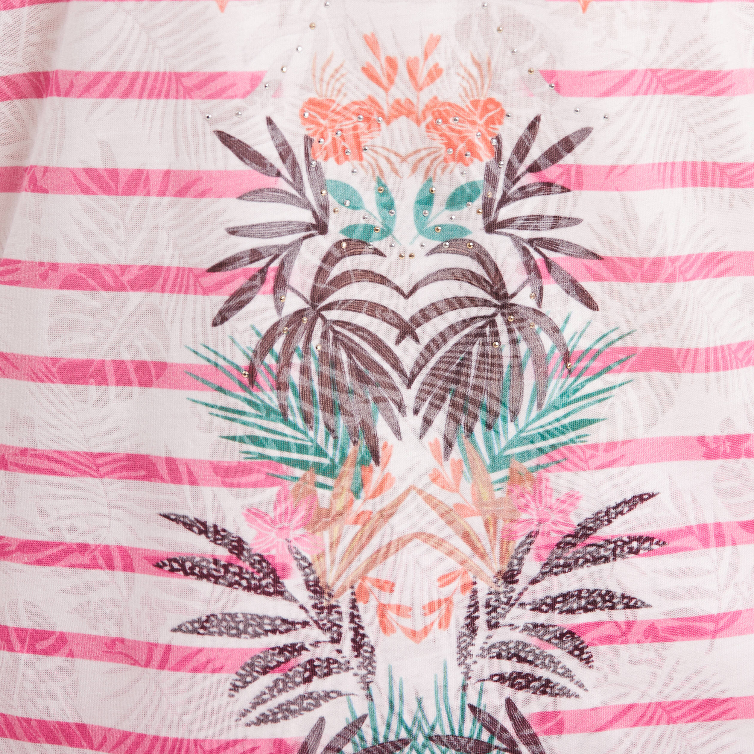 T-shirt manches courtes rose femme