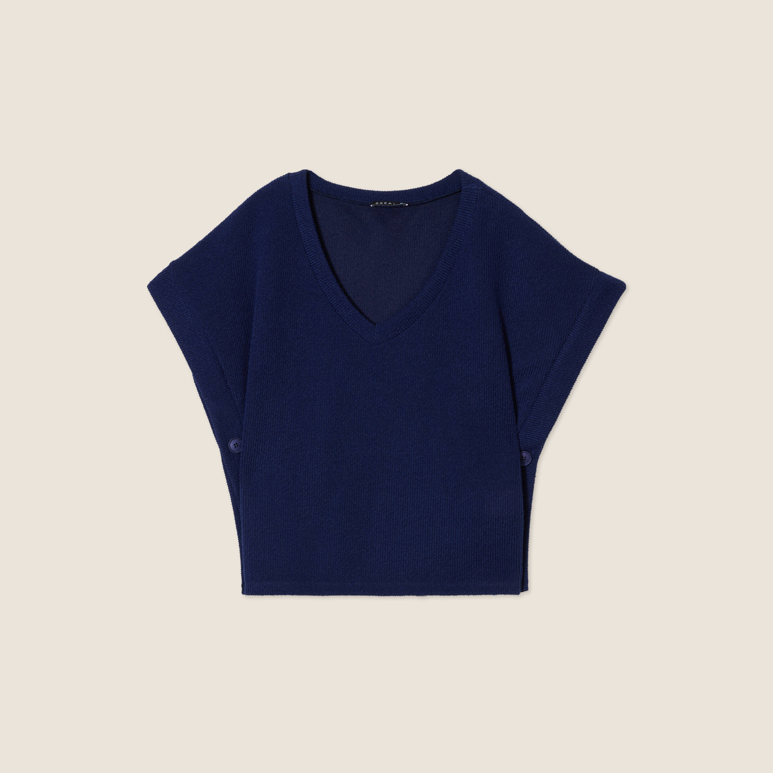 T-shirt sans manches bleu marine femme