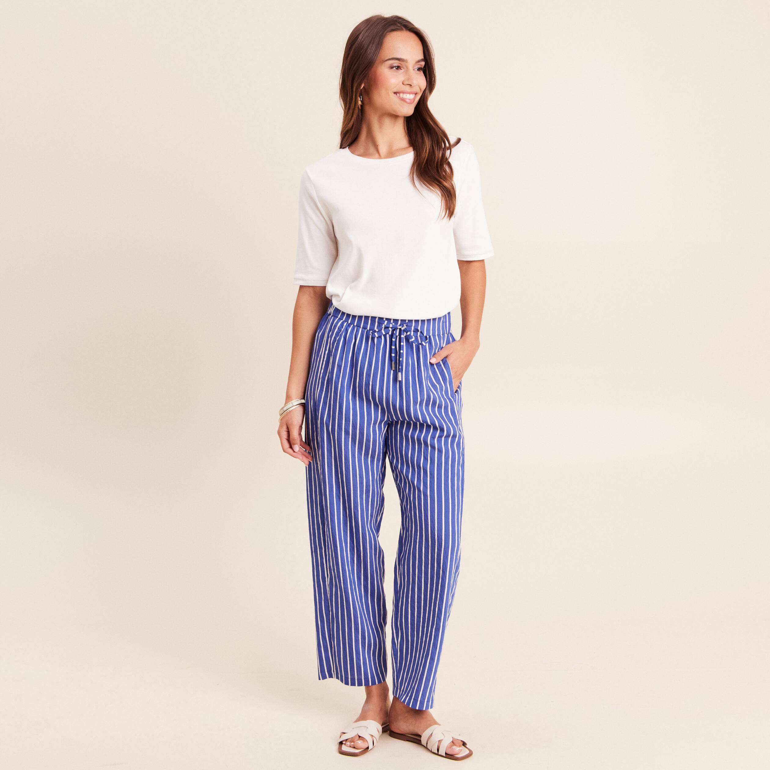 Pantalon bleu femme