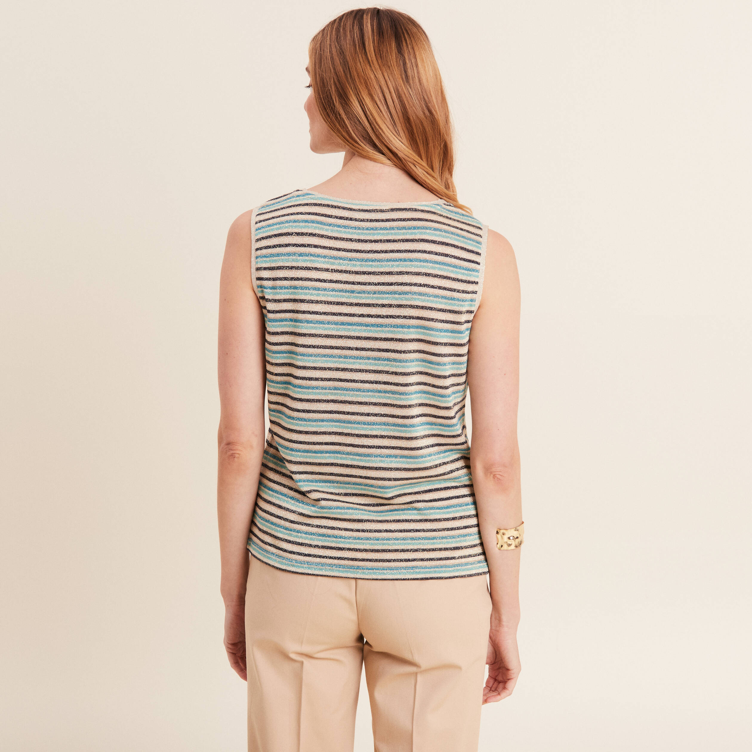 Débardeur sans manches bleu femme