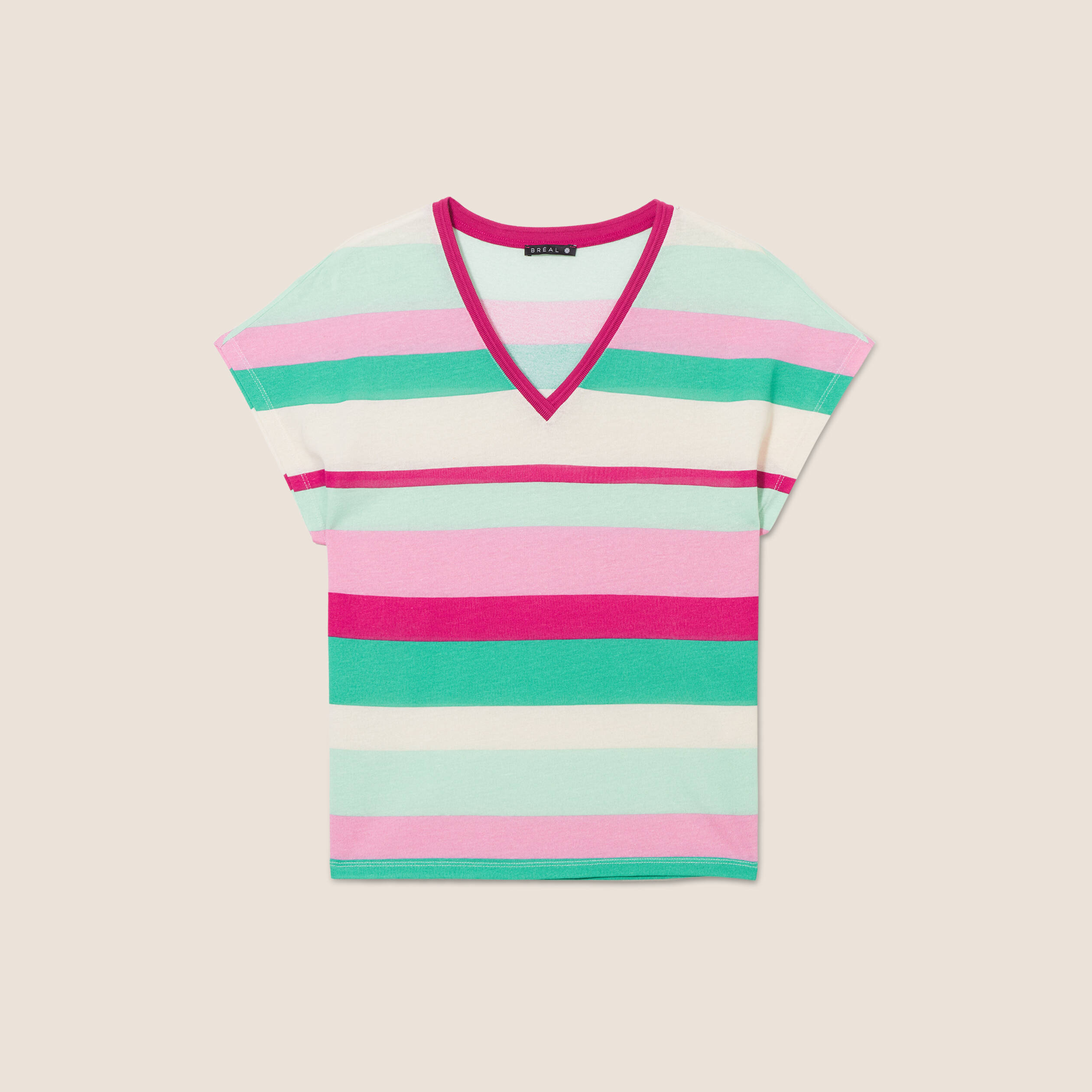 T-shirt manches courtes rose femme