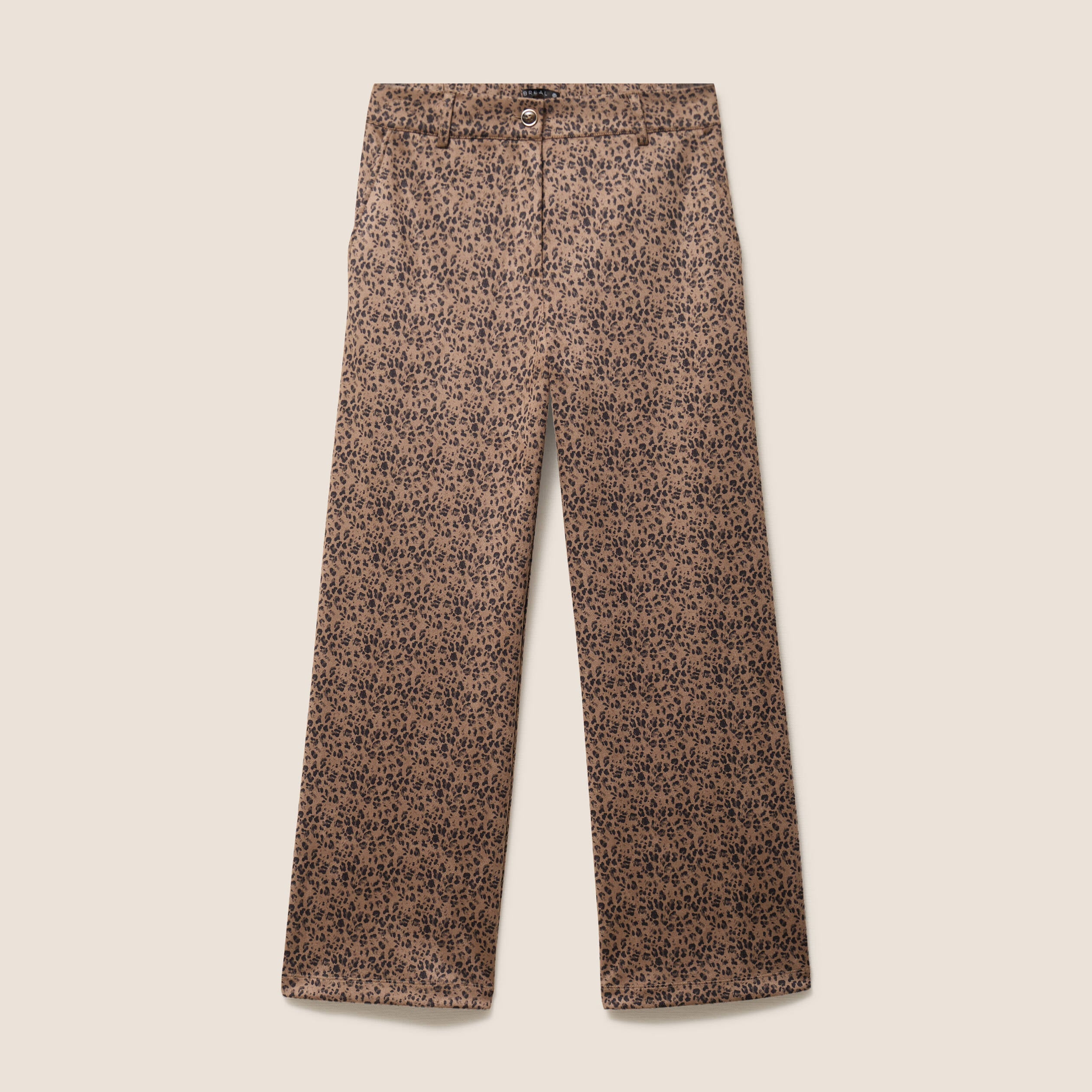 Pantalon large marron femme