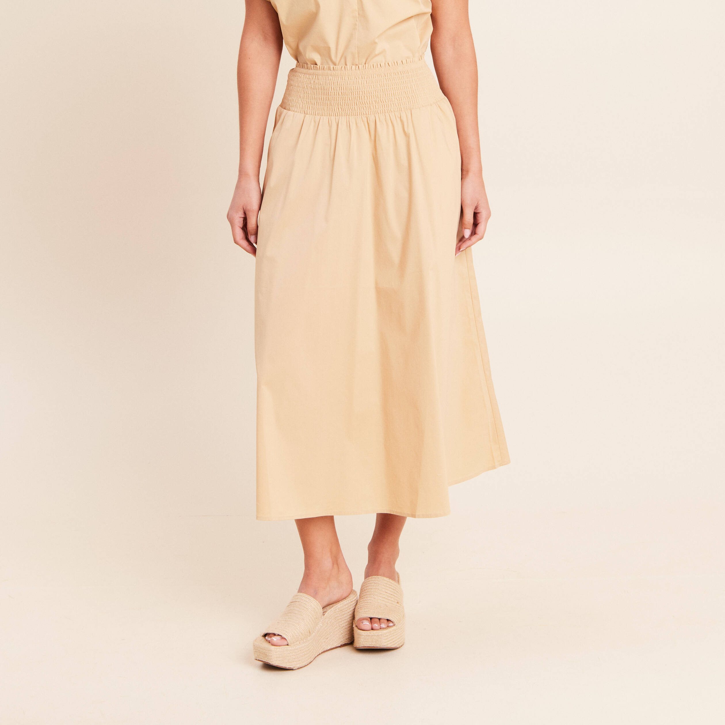 Jupe beige femme