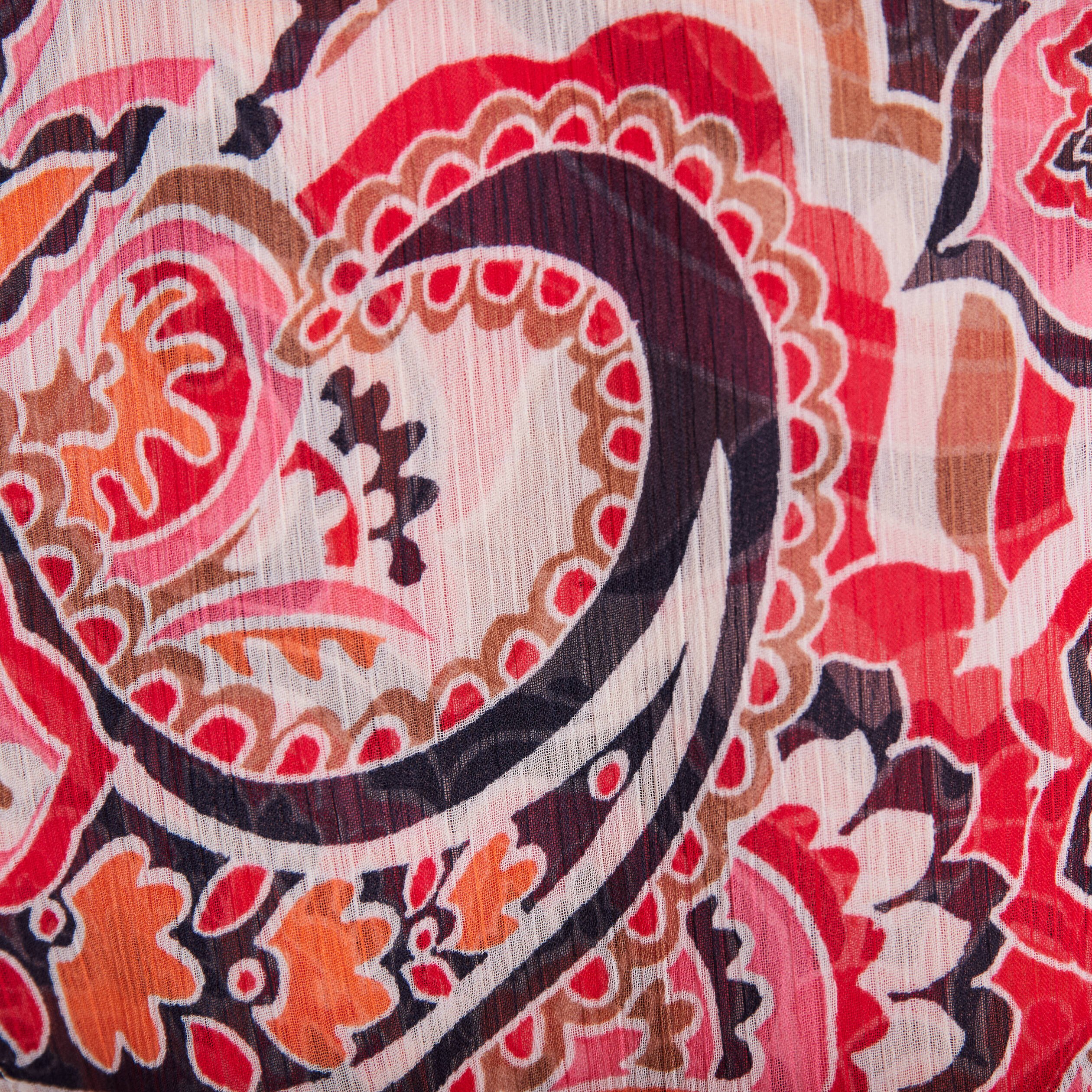 Robe évasée volantée multicolore femme