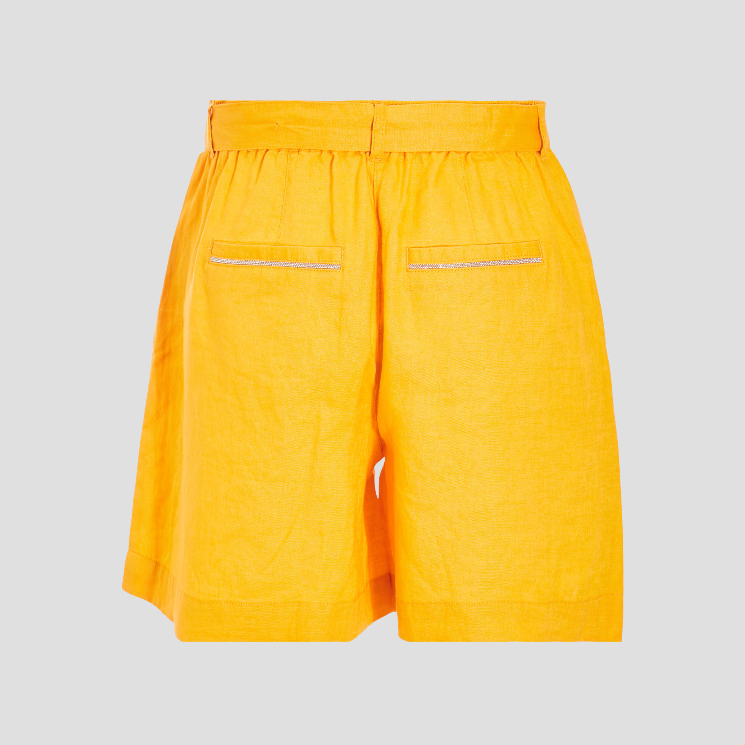 Short paperbag jaune foncé femme