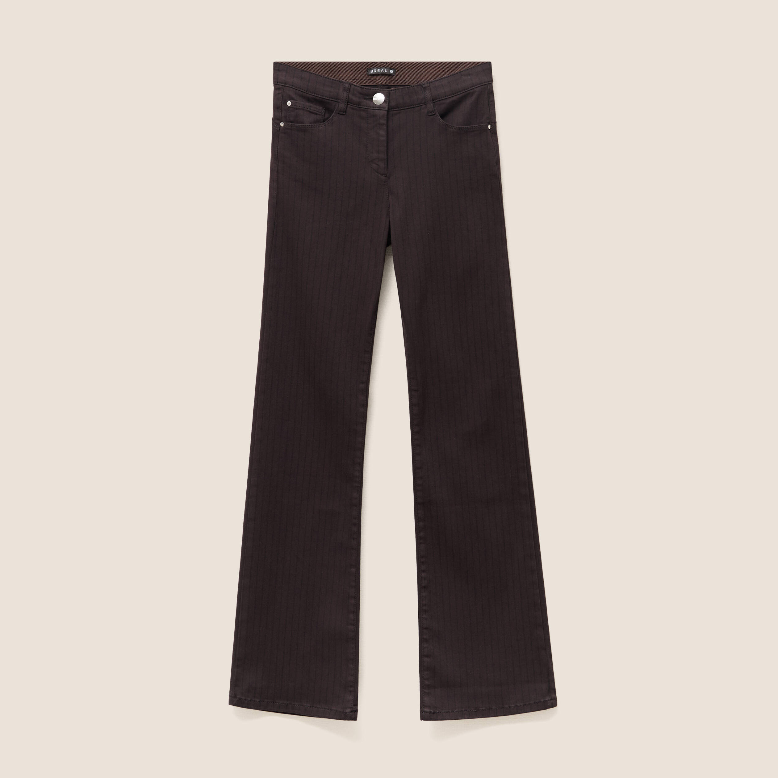 Pantalon magique L'Unique coupe bootcut marron fonc&eacute; femme