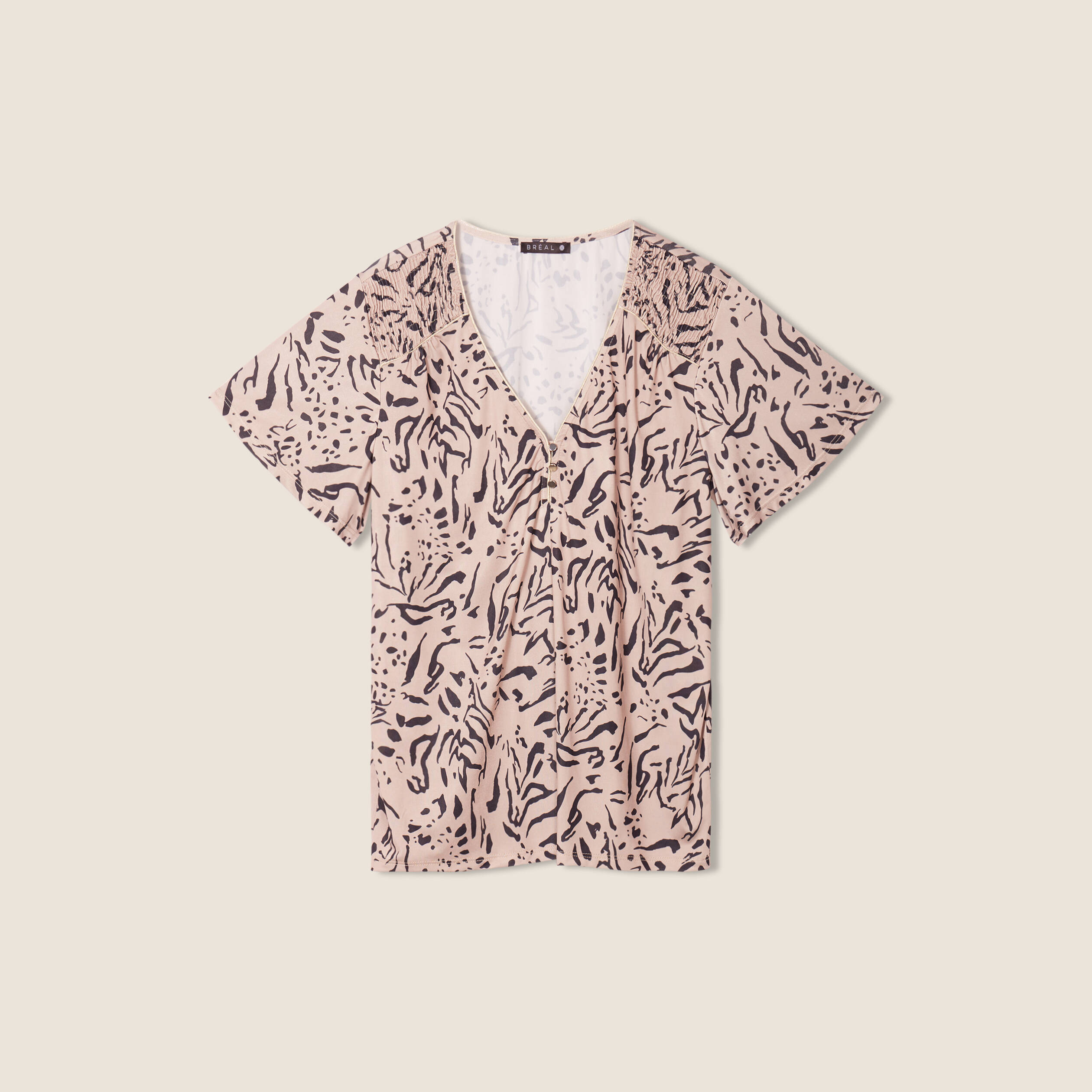 t shirt manches courtes beige femme T-shirt manches courtes beige femme