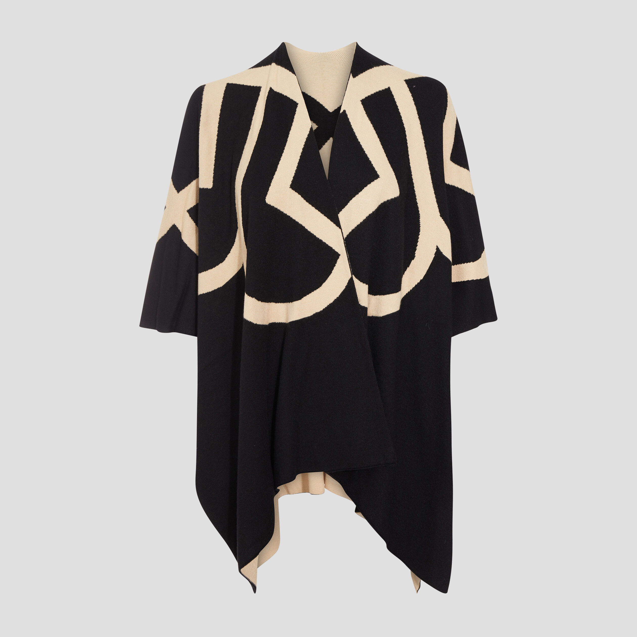 poncho reversible noir femme Poncho réversible noir femme