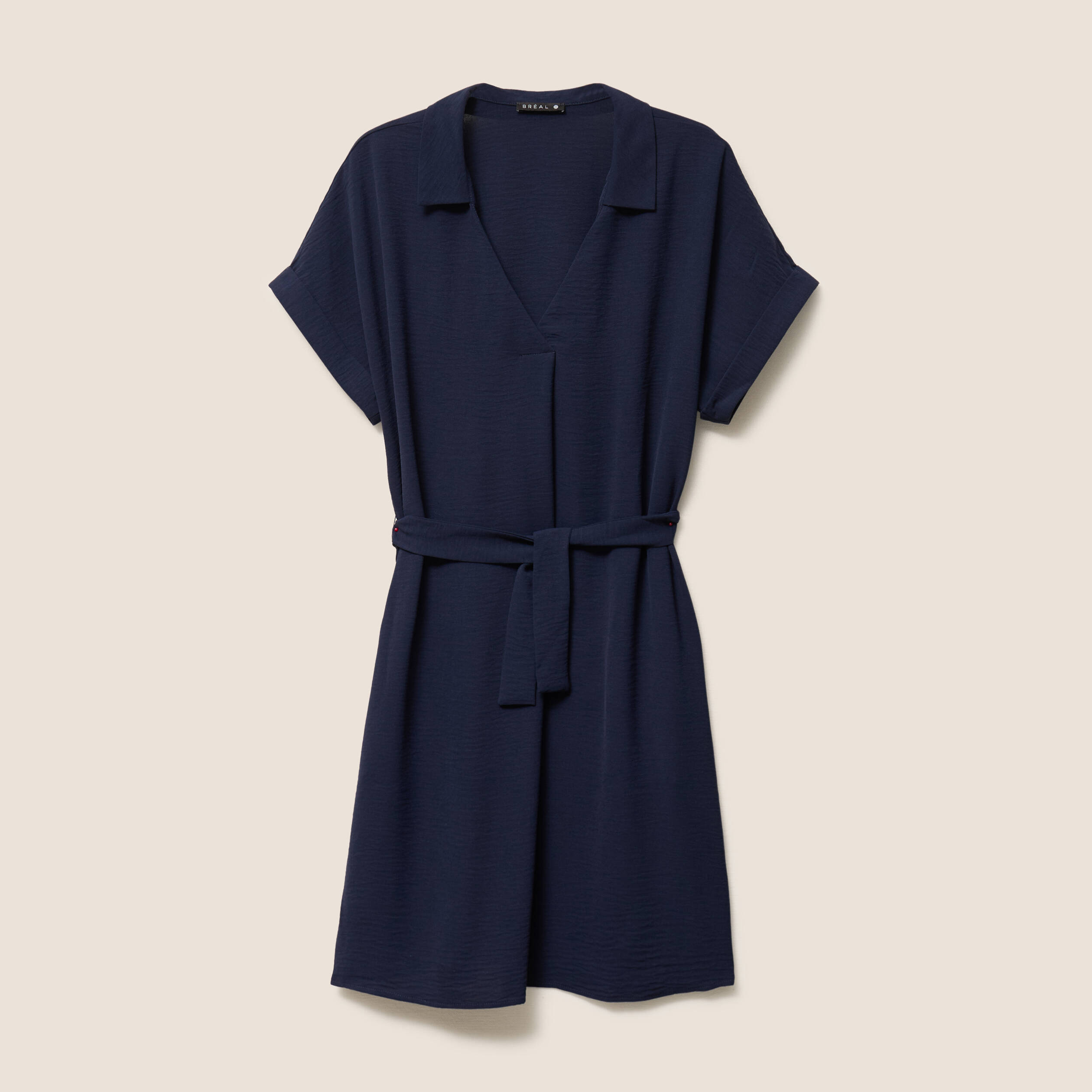 robe fluide manches courtes bleu marine femme Robe fluide manches courtes bleu marine femme