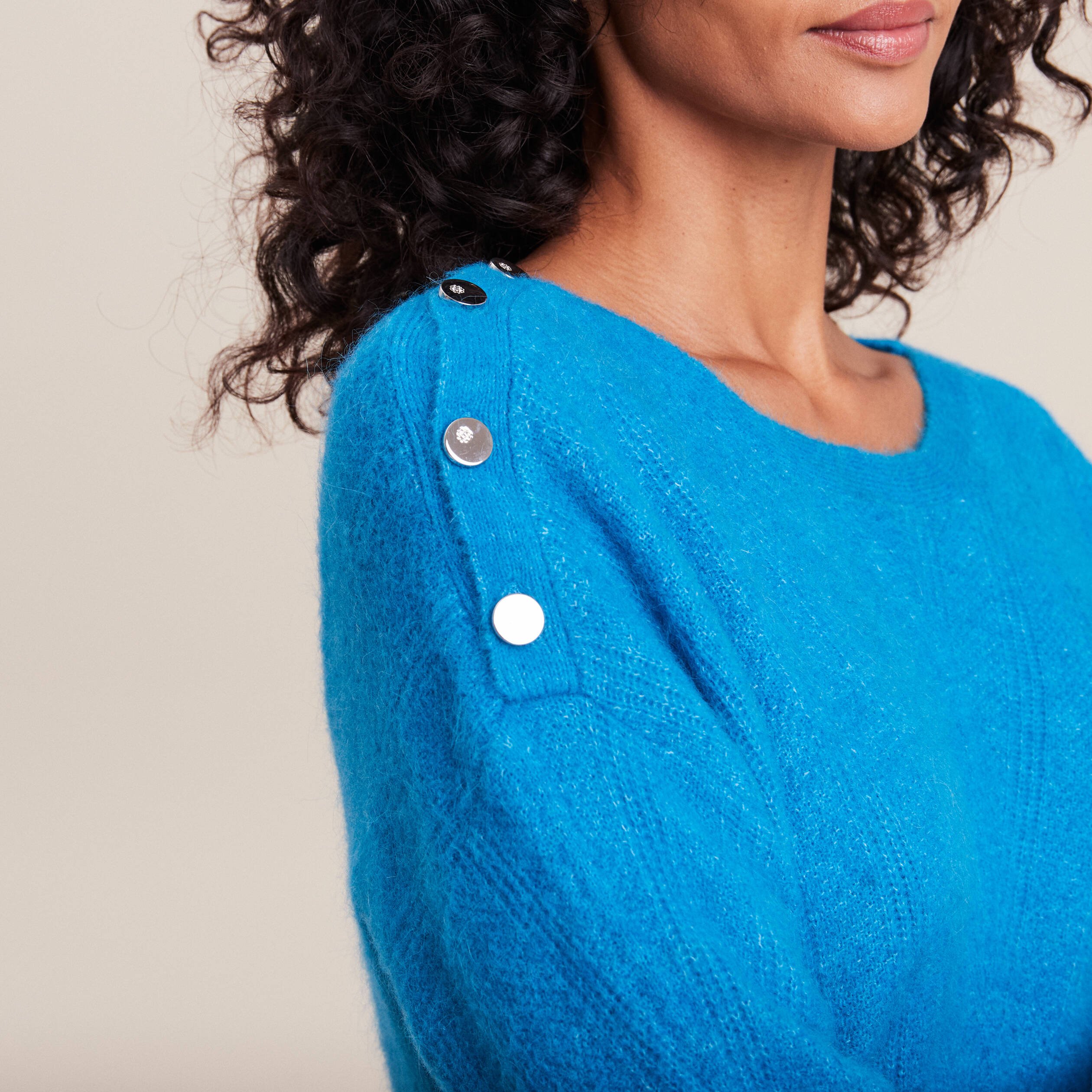 Pull manches longues bleu femme Breal
