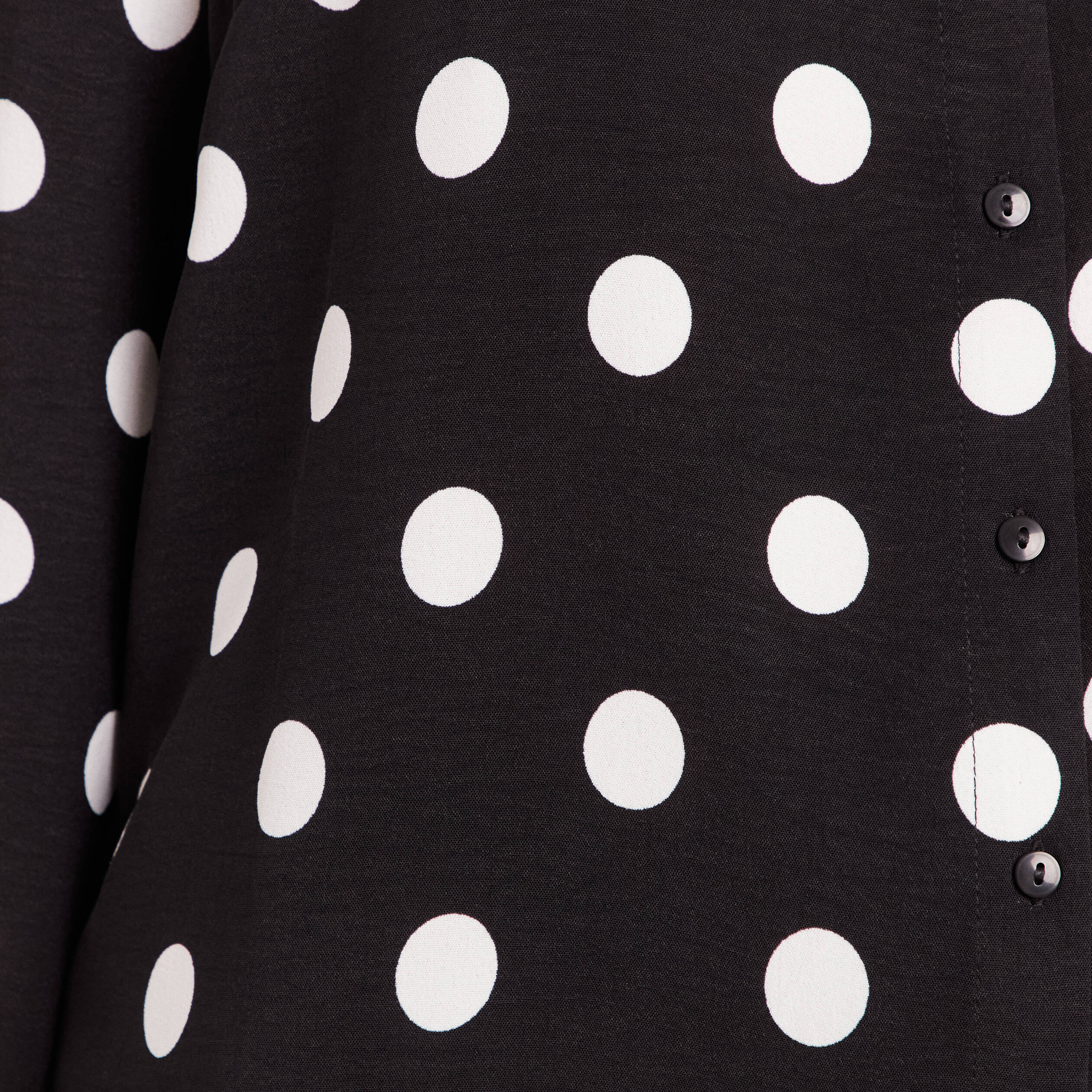 Chemise fluide manches longues noir femme