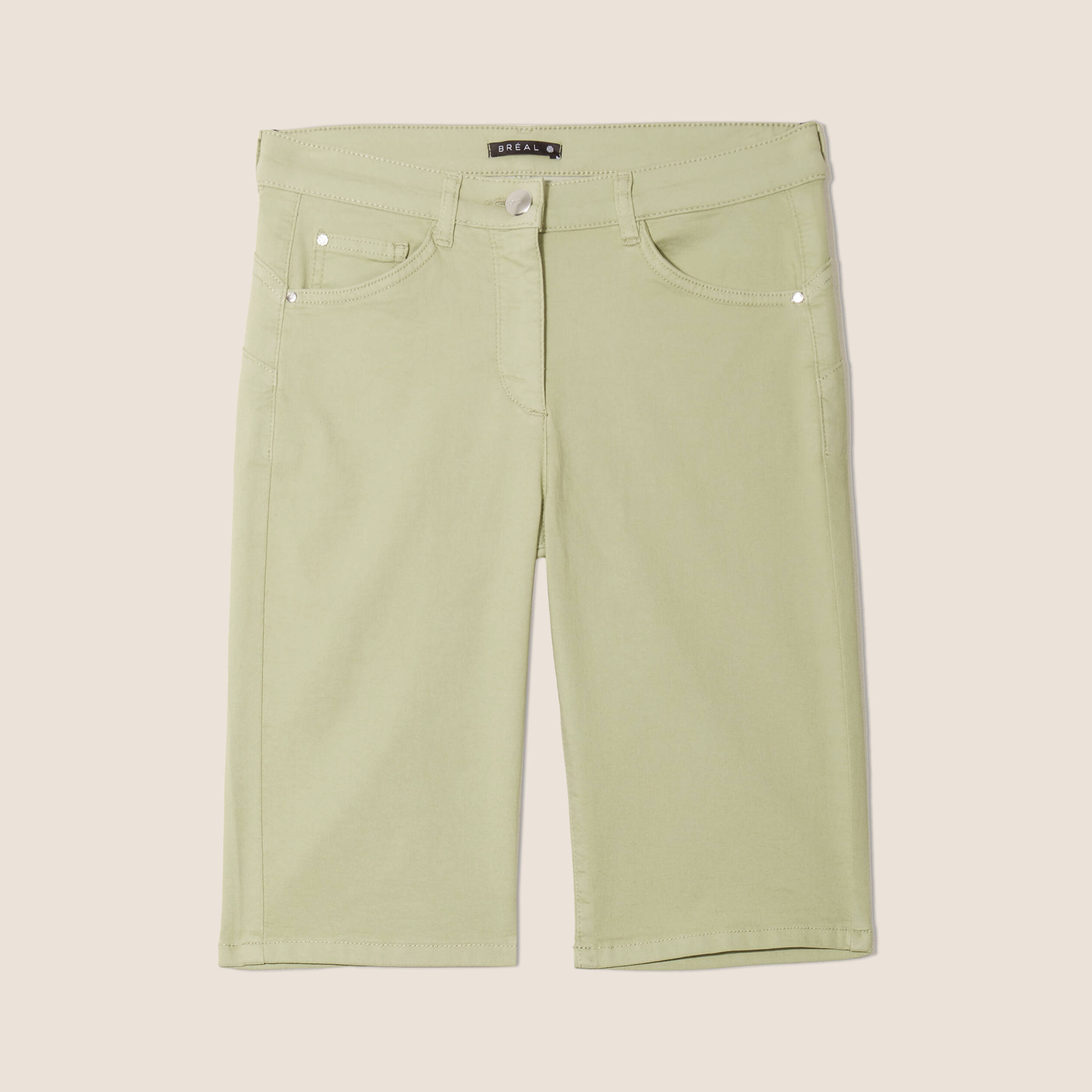 Bermuda magique Le L&eacute;ger vert olive femme
