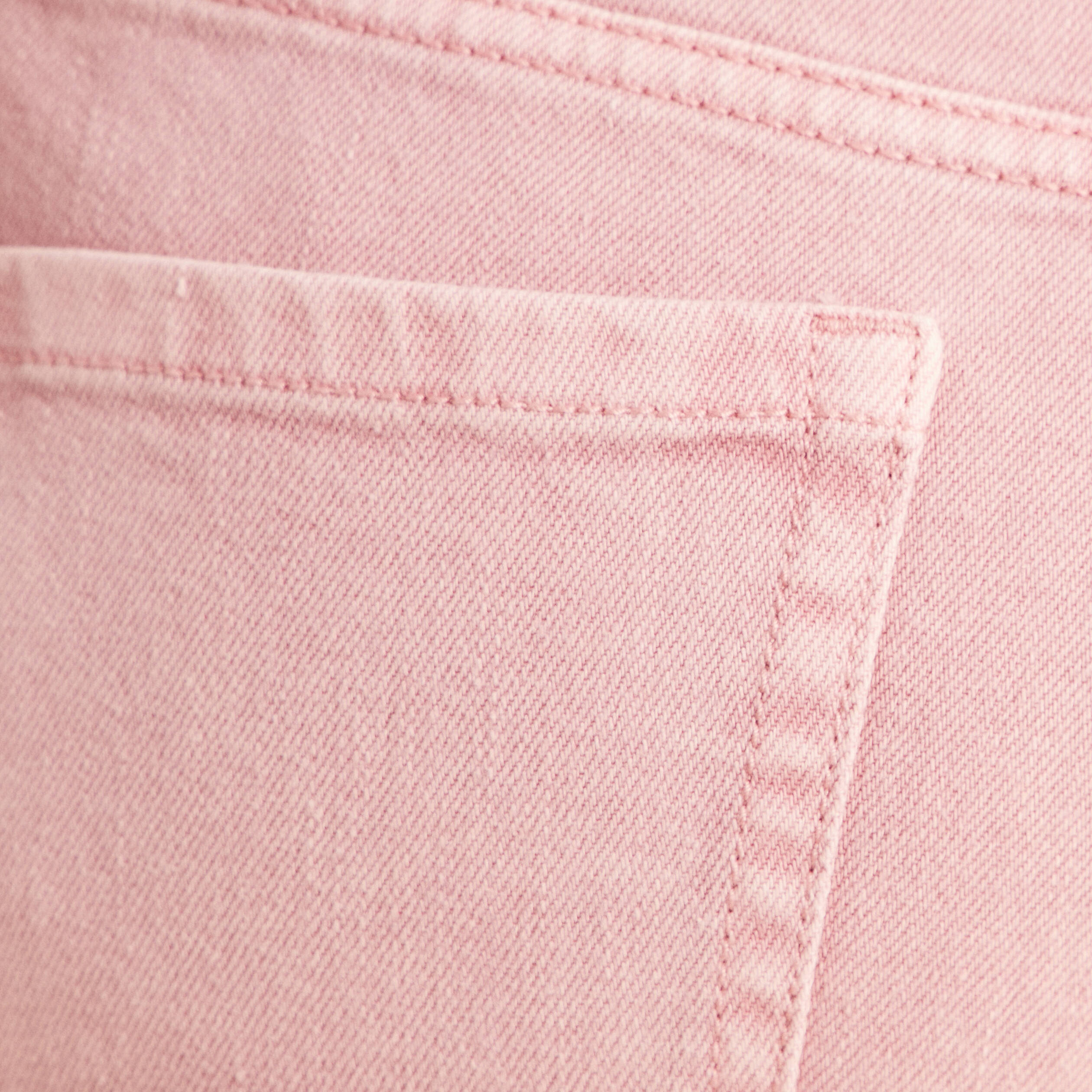 Jean coupe large 7/8&egrave;me taille haute rose femme