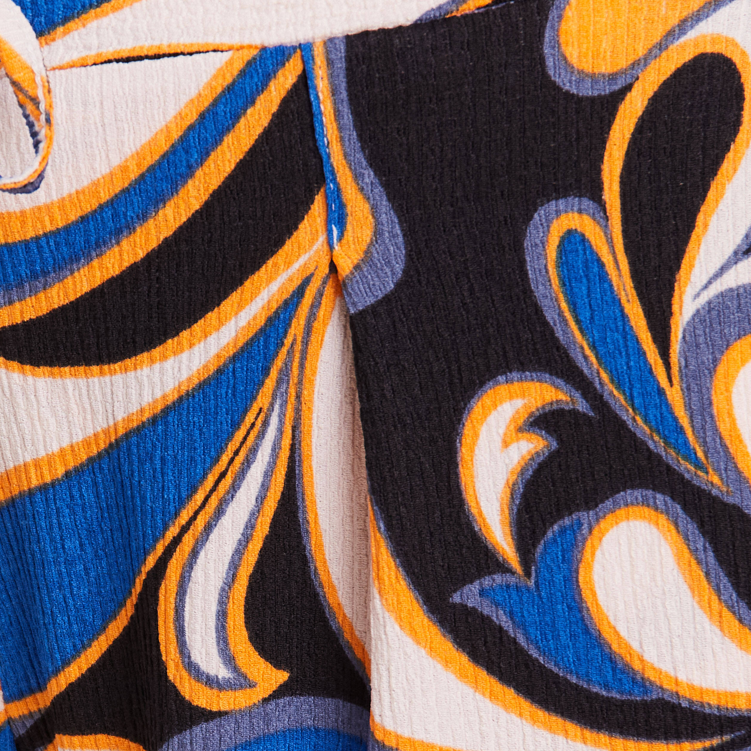 Pantalon large à coulisse bleu femme