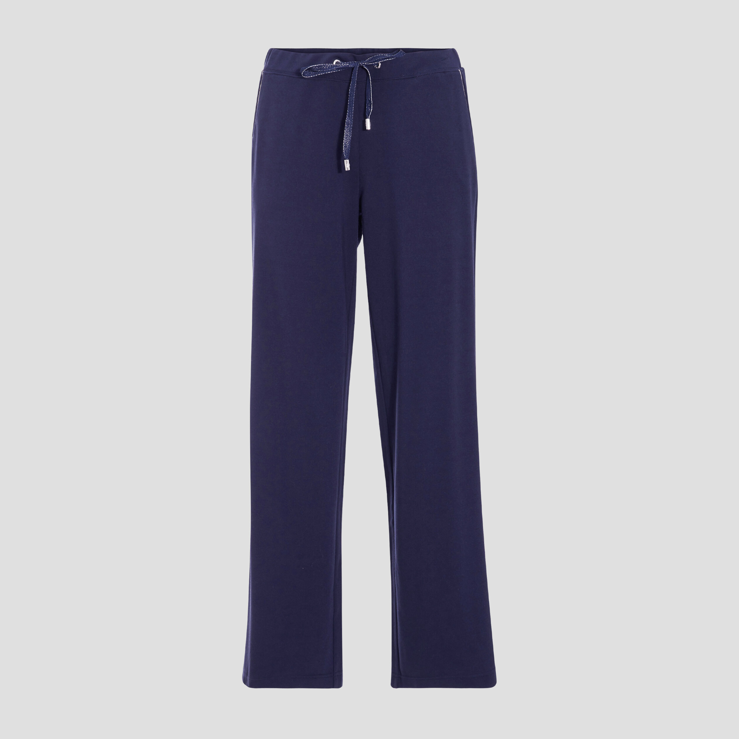 Pantalon flou fluide bleu foncé femme