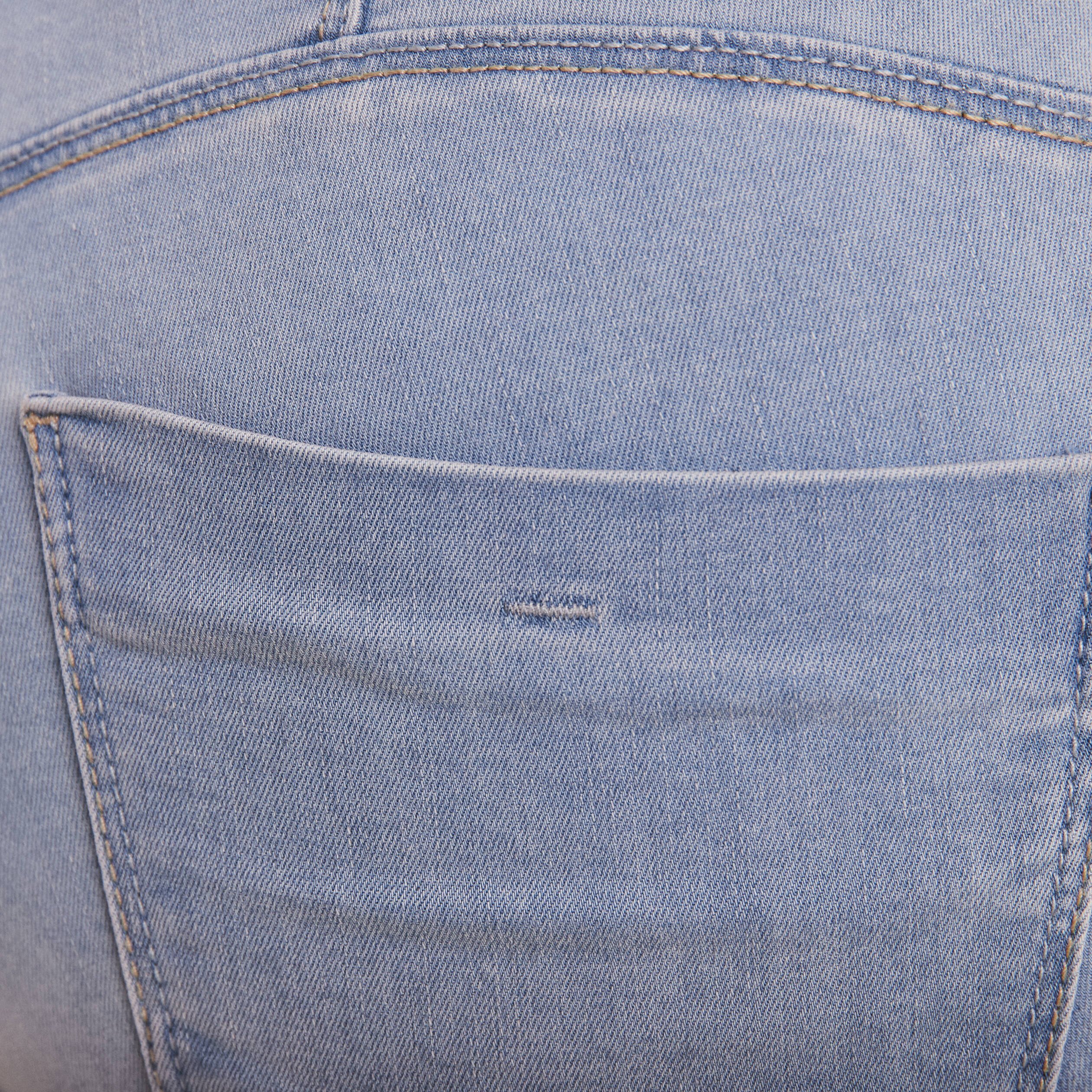 Jeans ajusté taille standard 7/8ème denim baby bleu femme