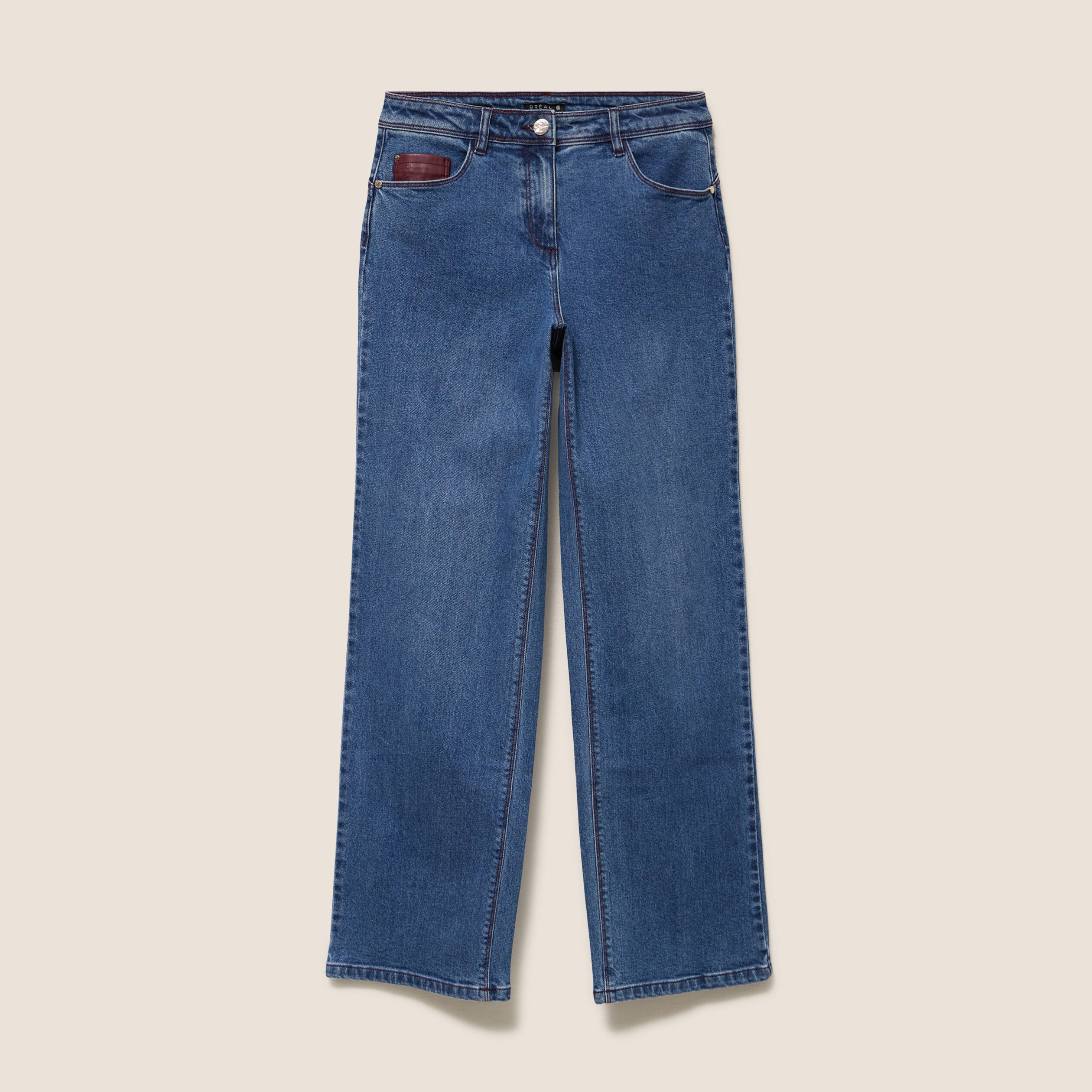Jean standard denim stone femme