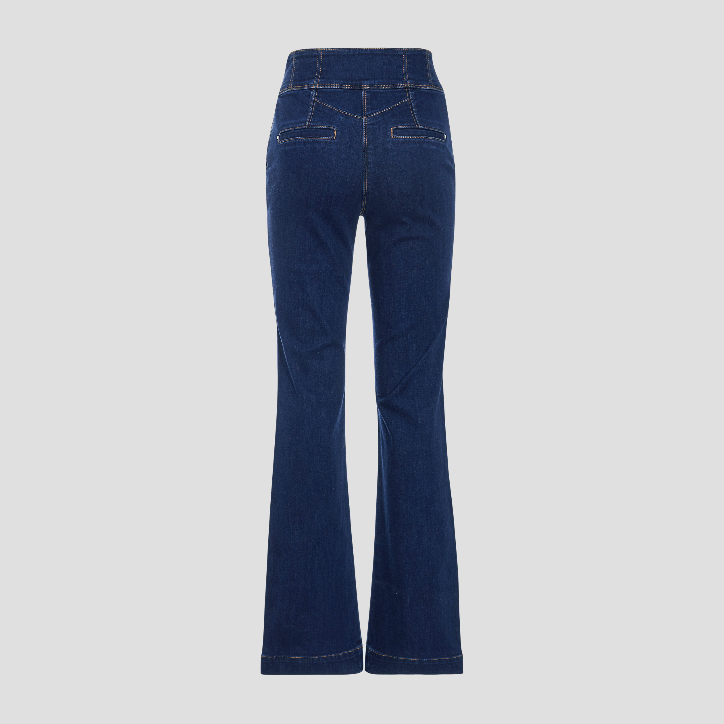 Jean bootcut taille haute denim stone femme