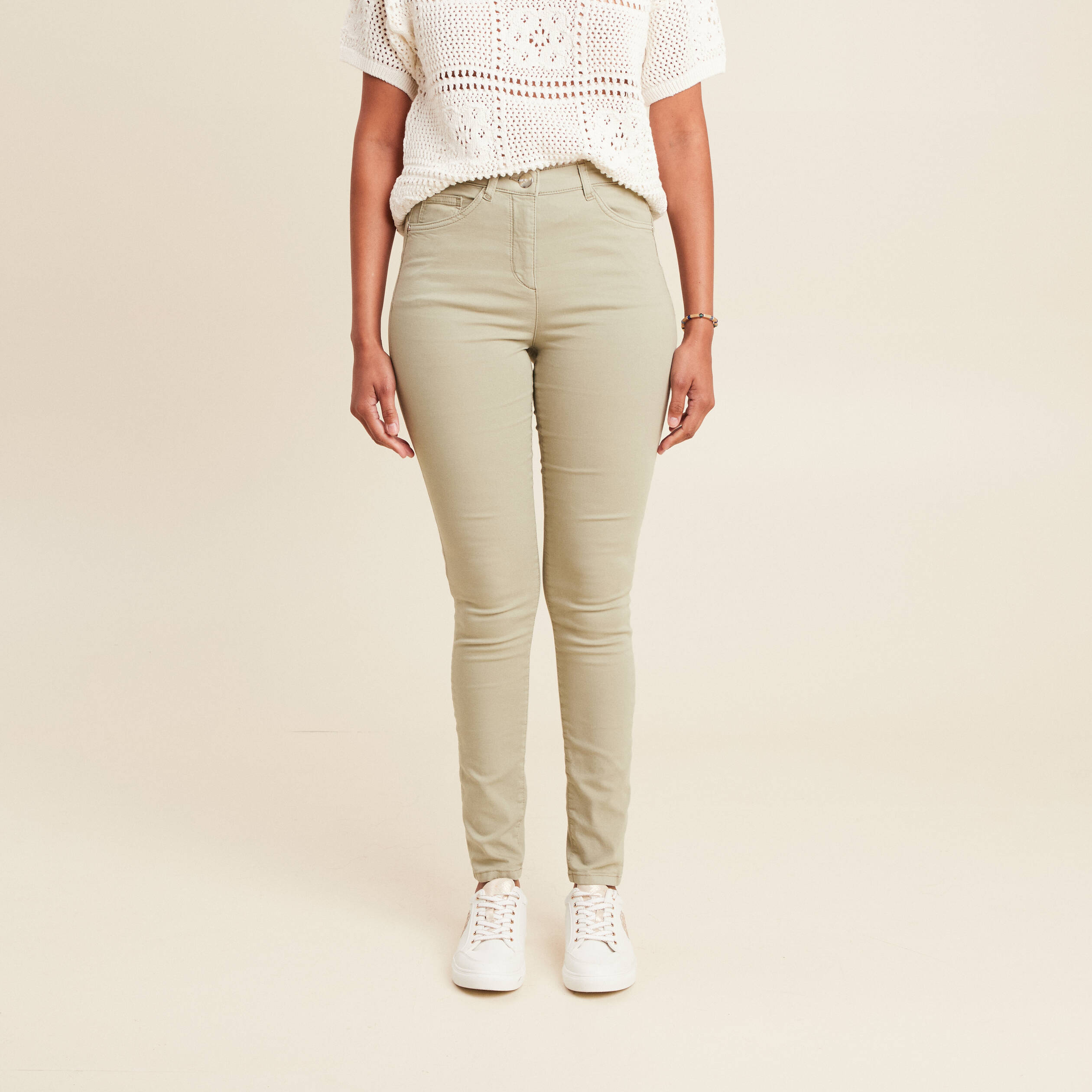 Pantalon magique Le L&eacute;ger coupe ajust&eacute;e vert clair femme