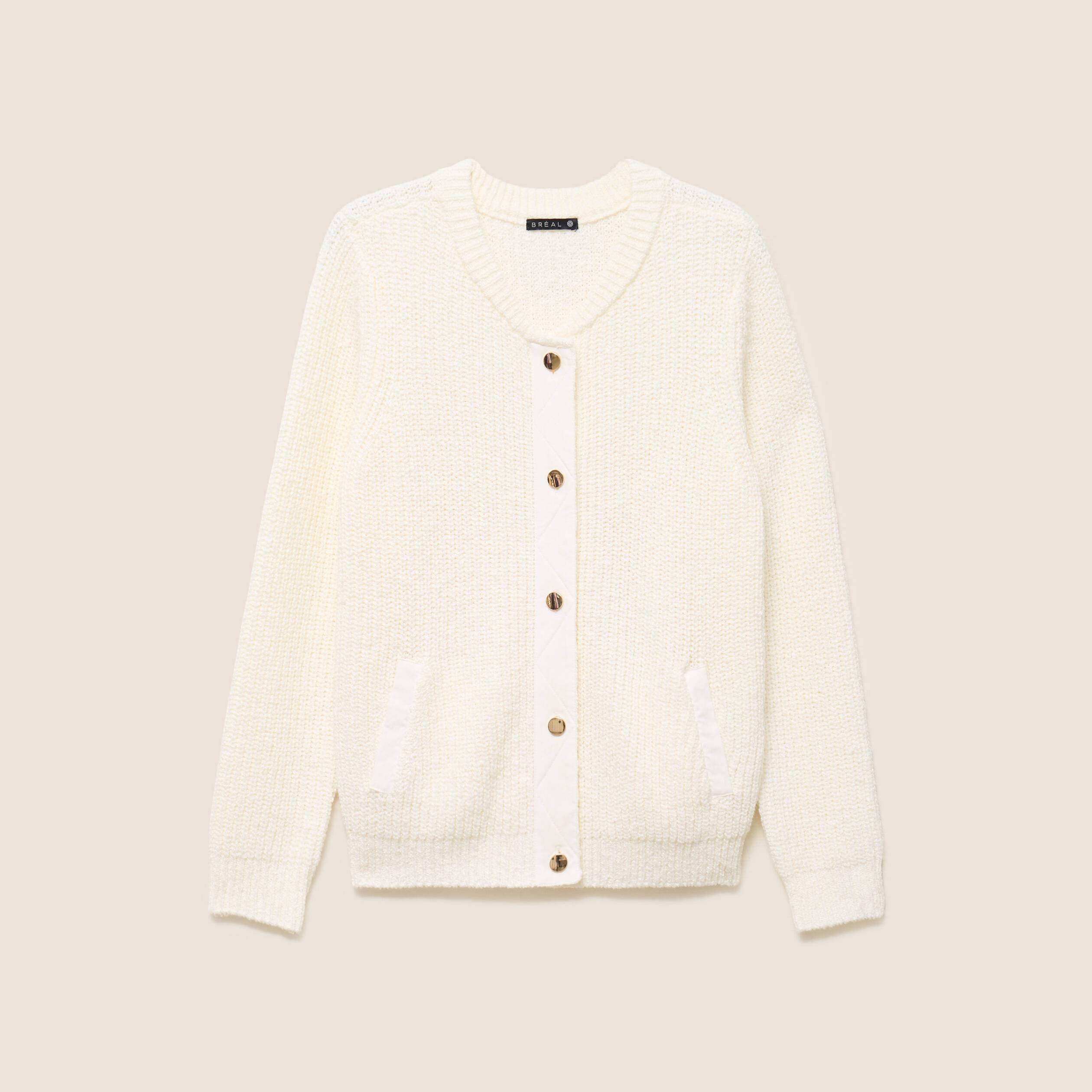 Bomber manches longues ecru femme