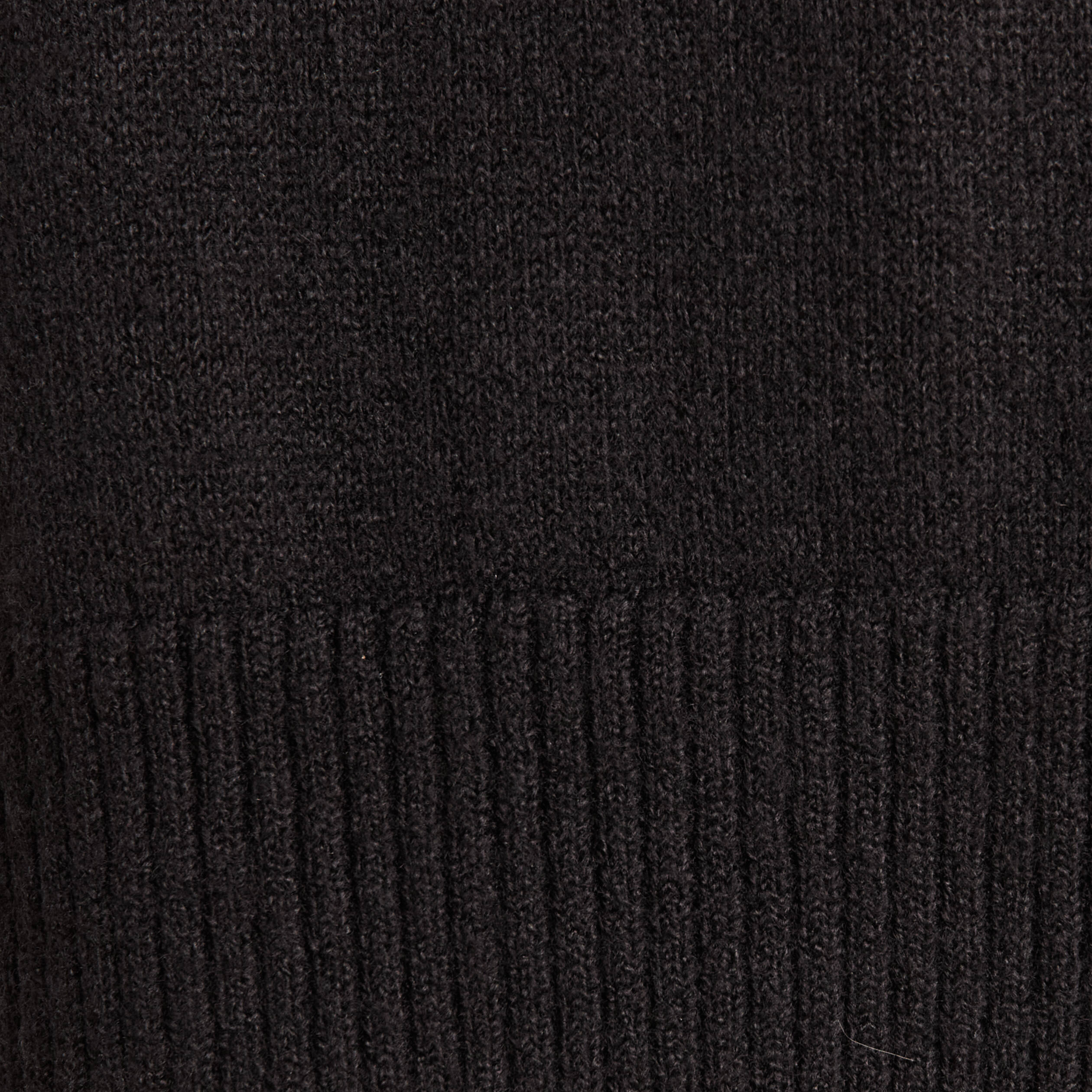 Plastron tricot&eacute; col boutonn&eacute; noir femme