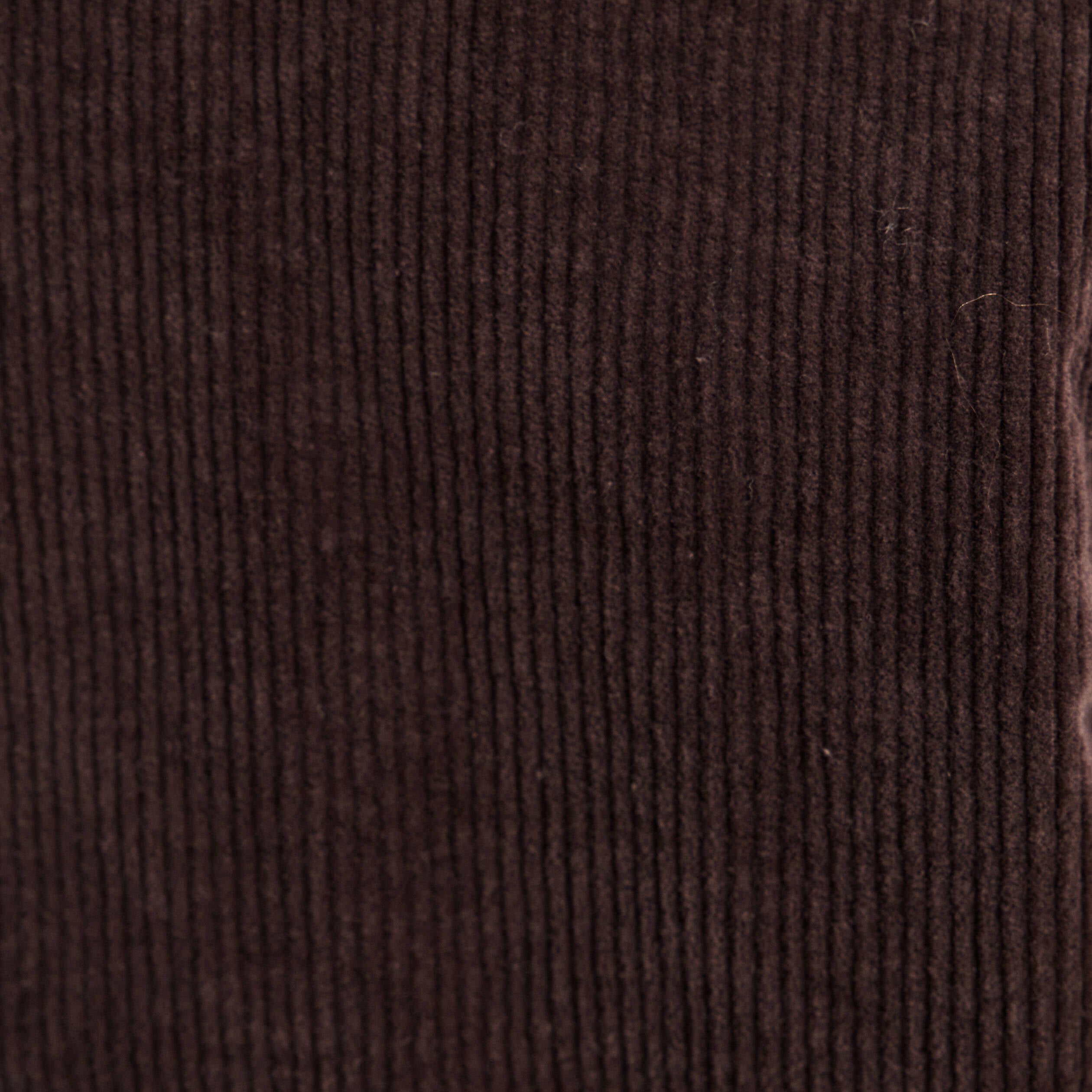 Blouson droit velours manches longues marron fonc&eacute; femme