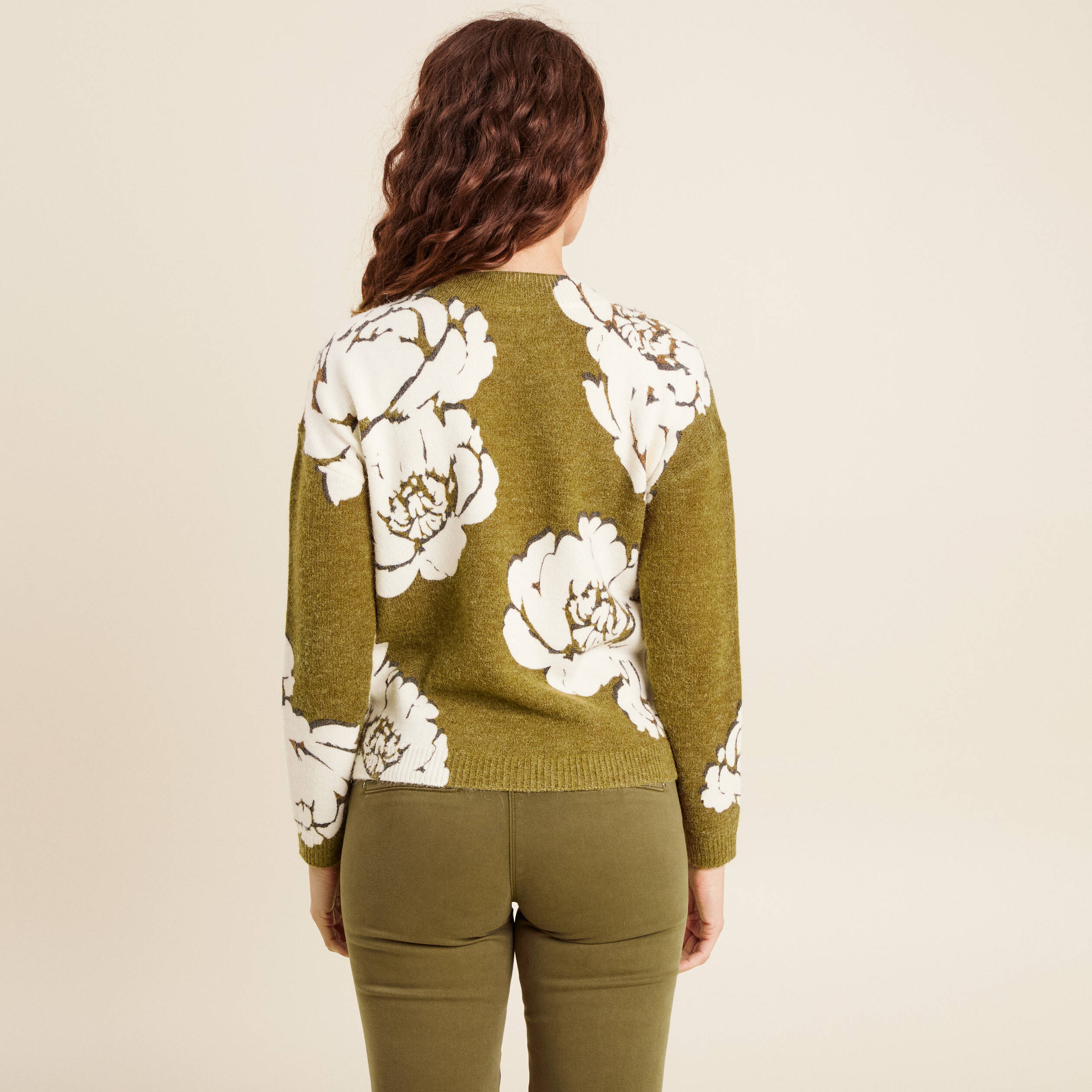 Imprimé floral Col rond Manches courtes Robe longue