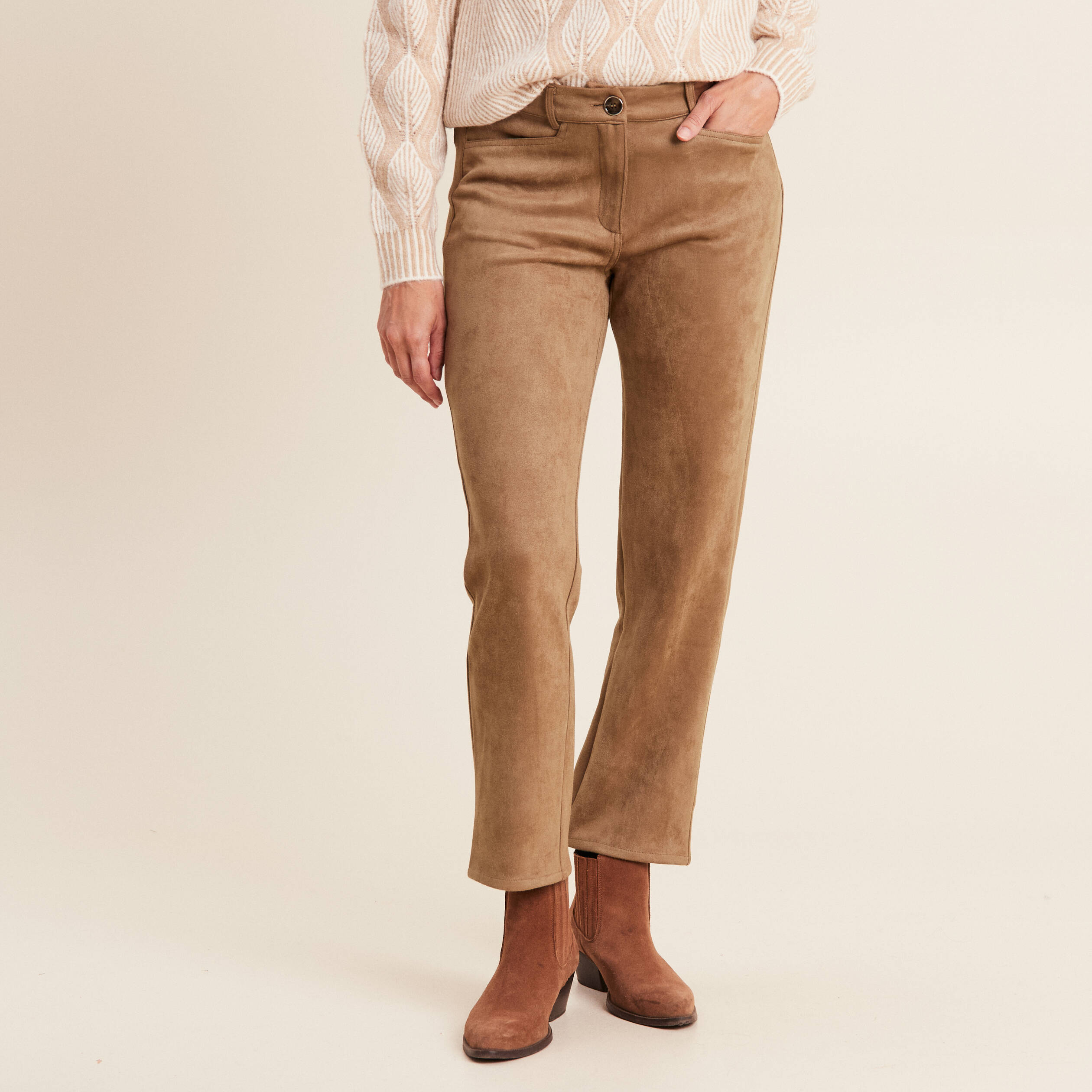 Pantalon brun femme 2025