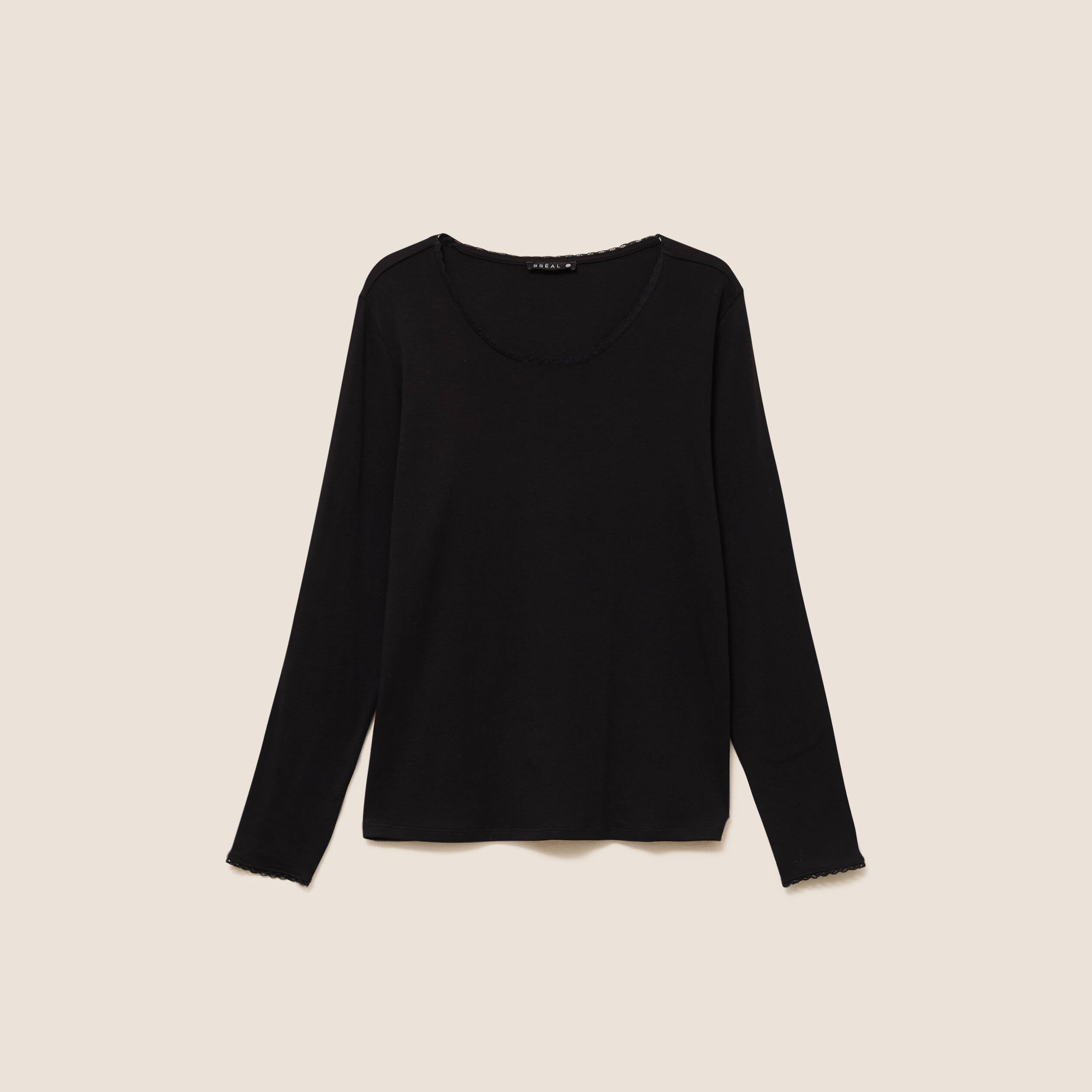 T-shirt manches longues noir femme