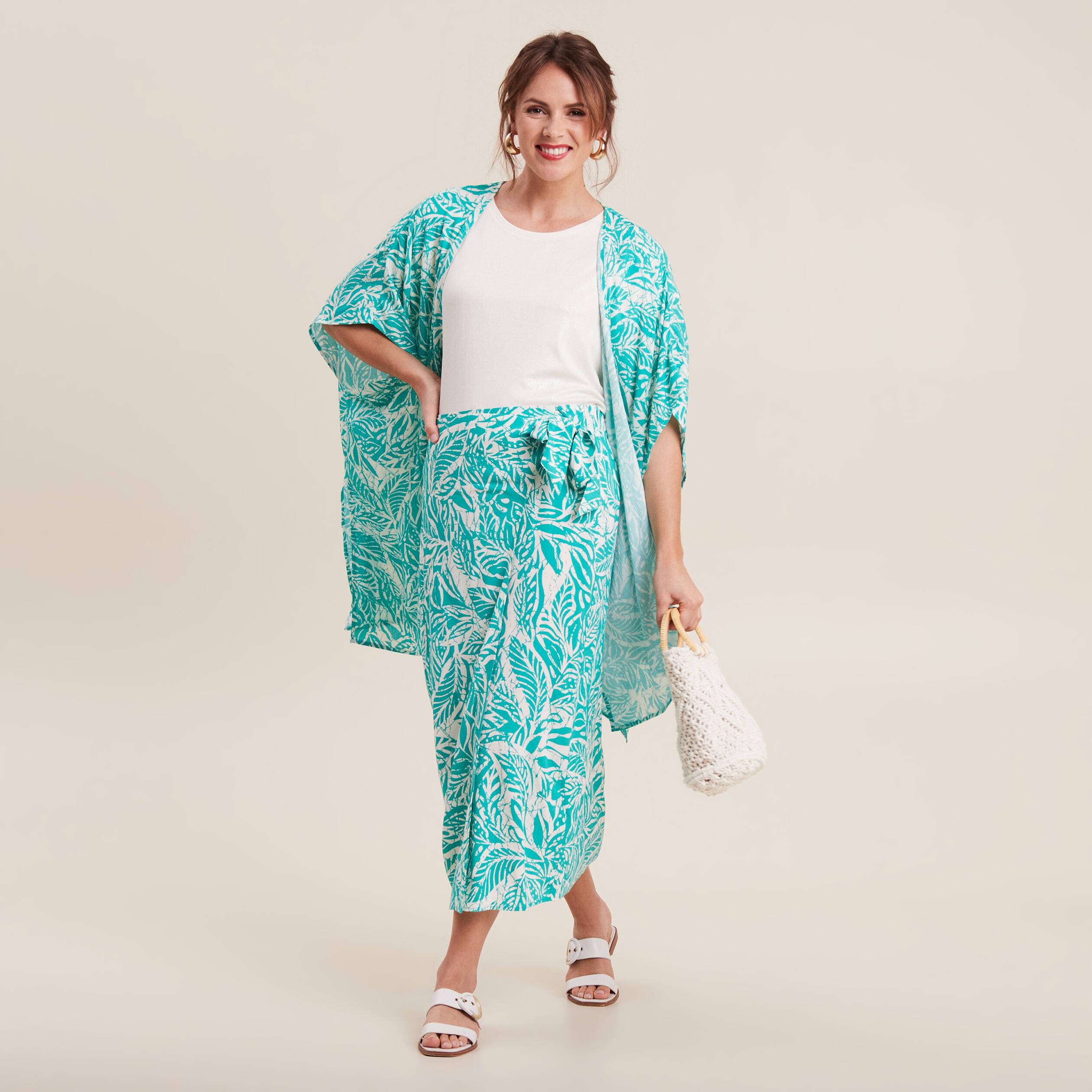 Jupe midi portefeuille satin vert émeraude femme
