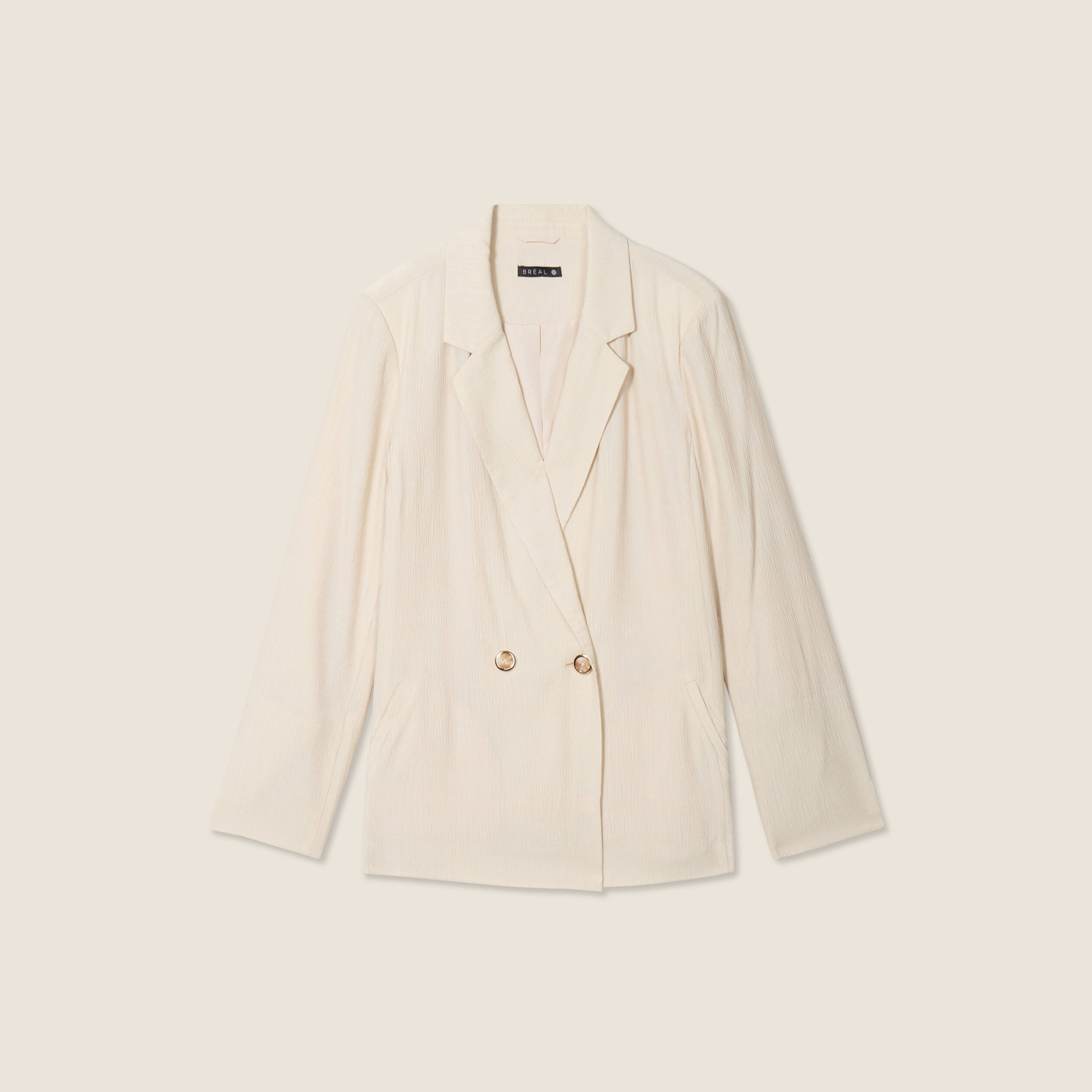 Veste tailleur fluide ivoire femme