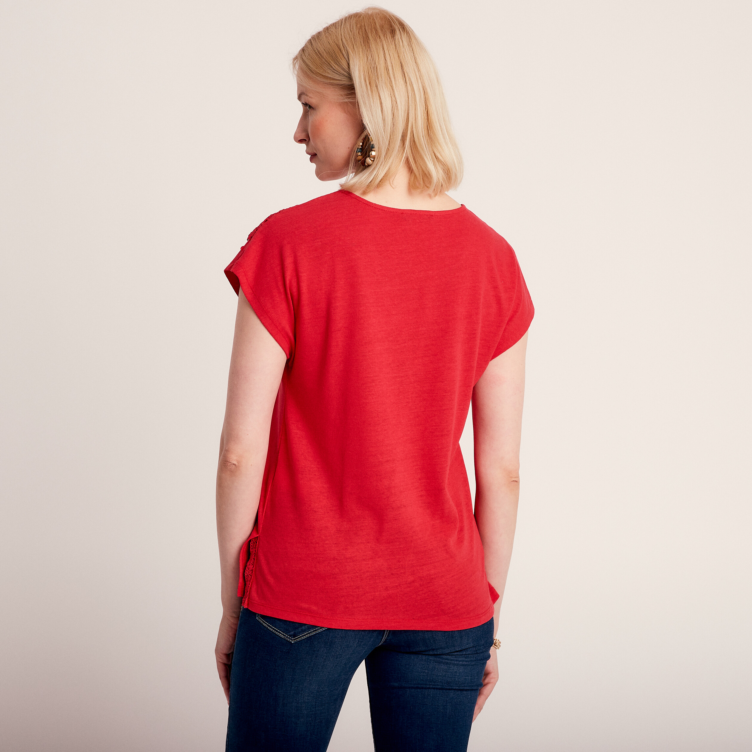 T shirt outlet femme rouge