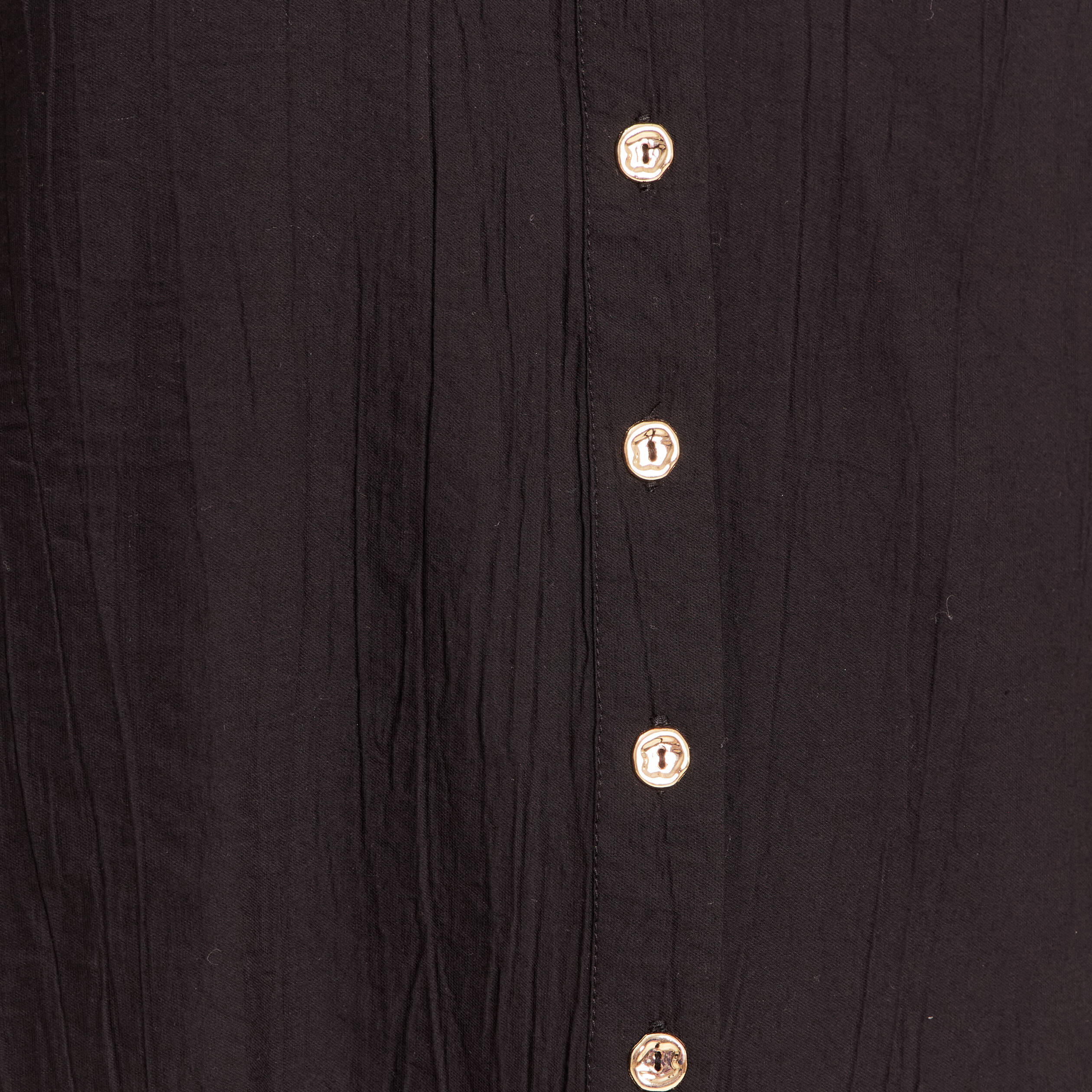 Chemise col chemise manches courtes noir femme