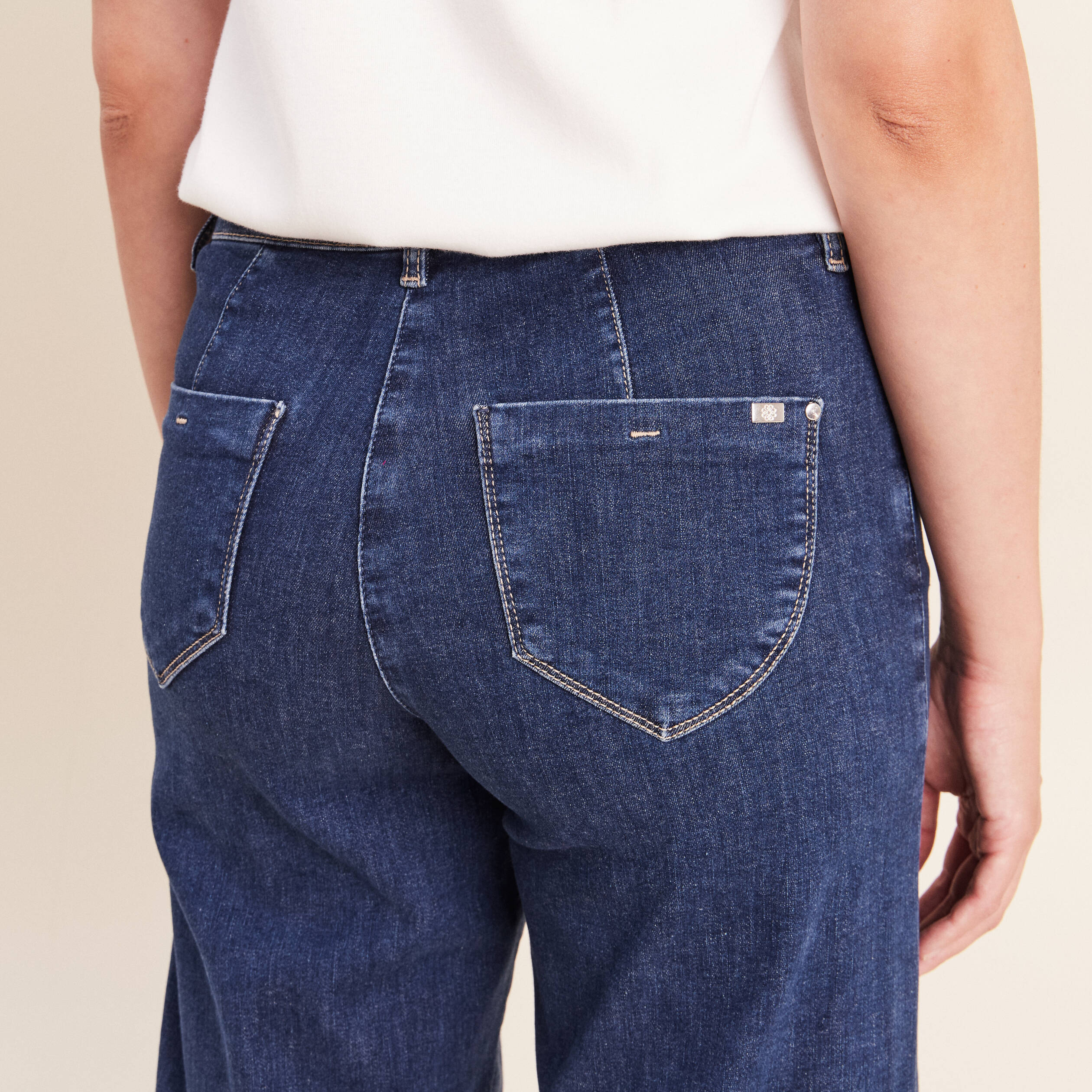 Pantalon magique coupe large l'unique denim stone femme
