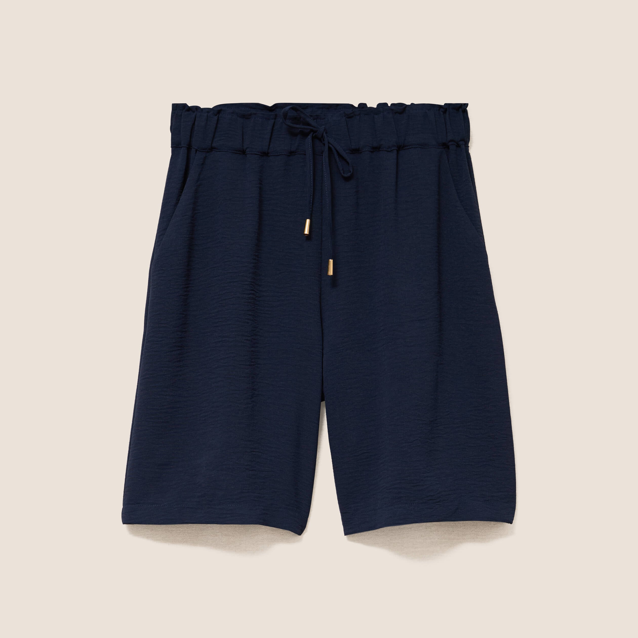Bermuda bleu fonc&eacute; femme